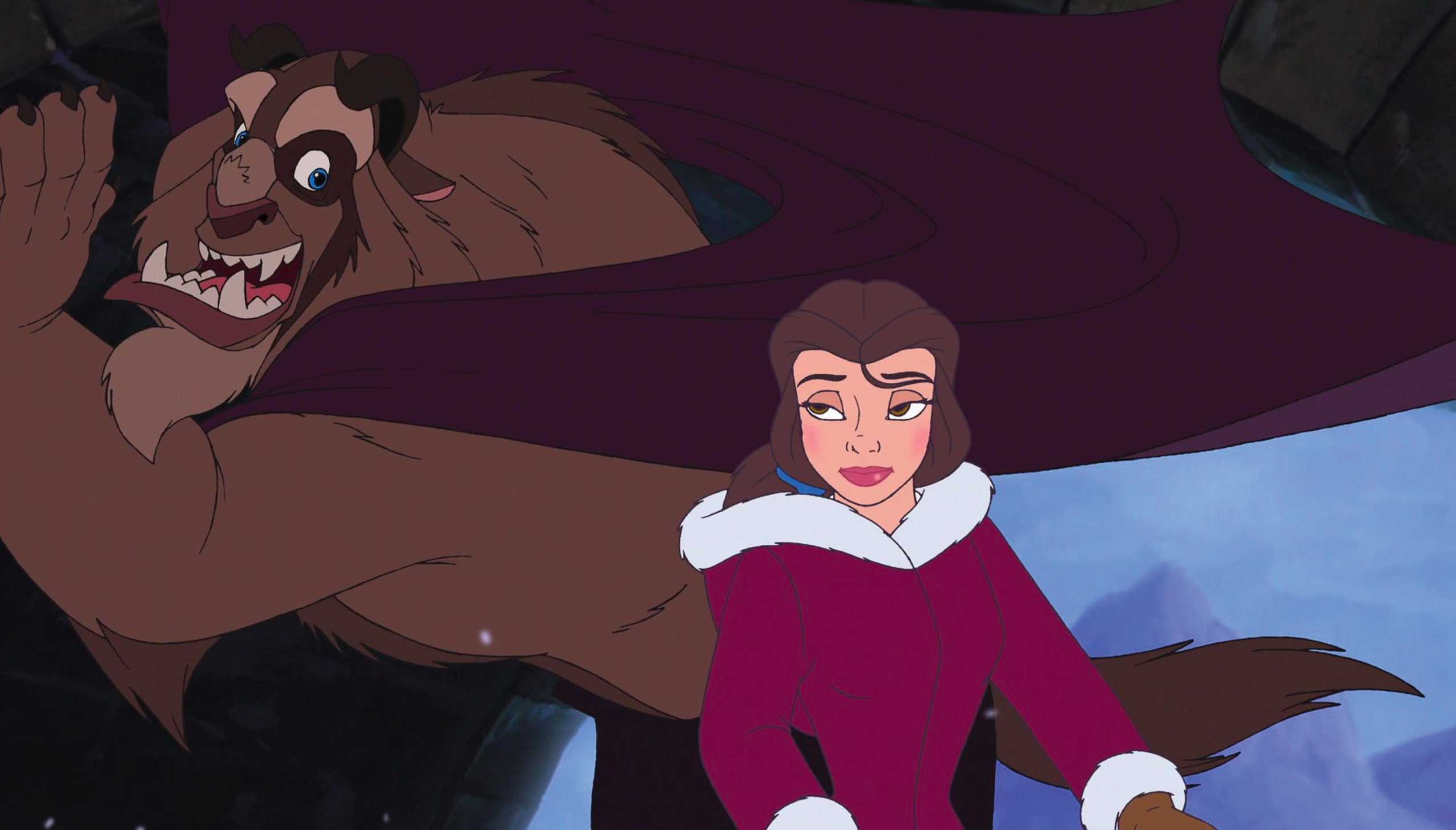 A scene from Beauty and the Beast: The Enchanted Christmas