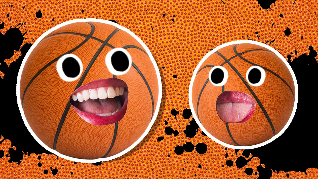 Two basketballs