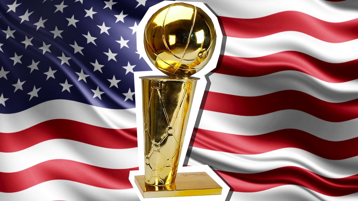 A basketball trophy 