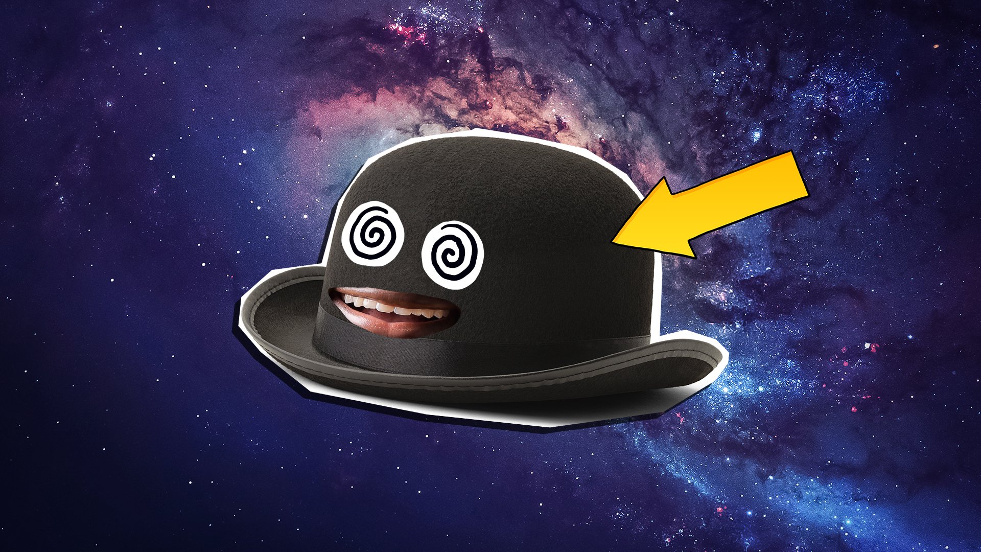 A bowler hat in space