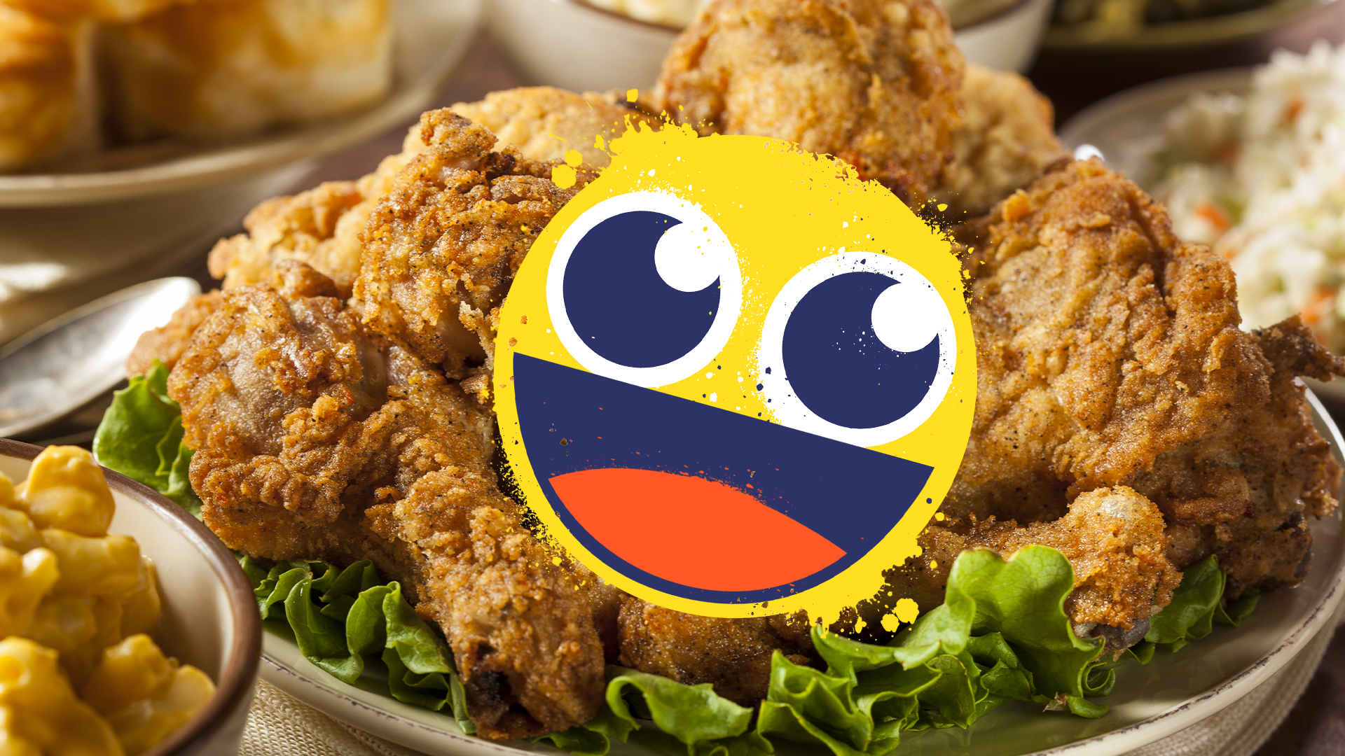 Fried chicken with Beano emoji