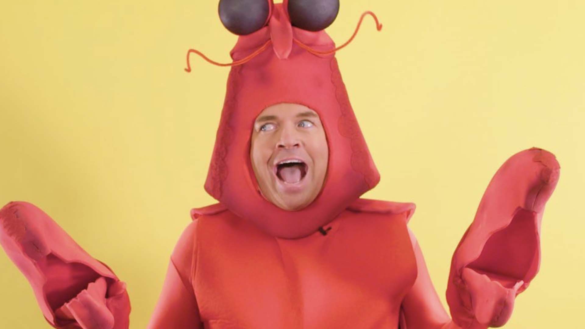 Stephen Mulhern dressed as a lobster