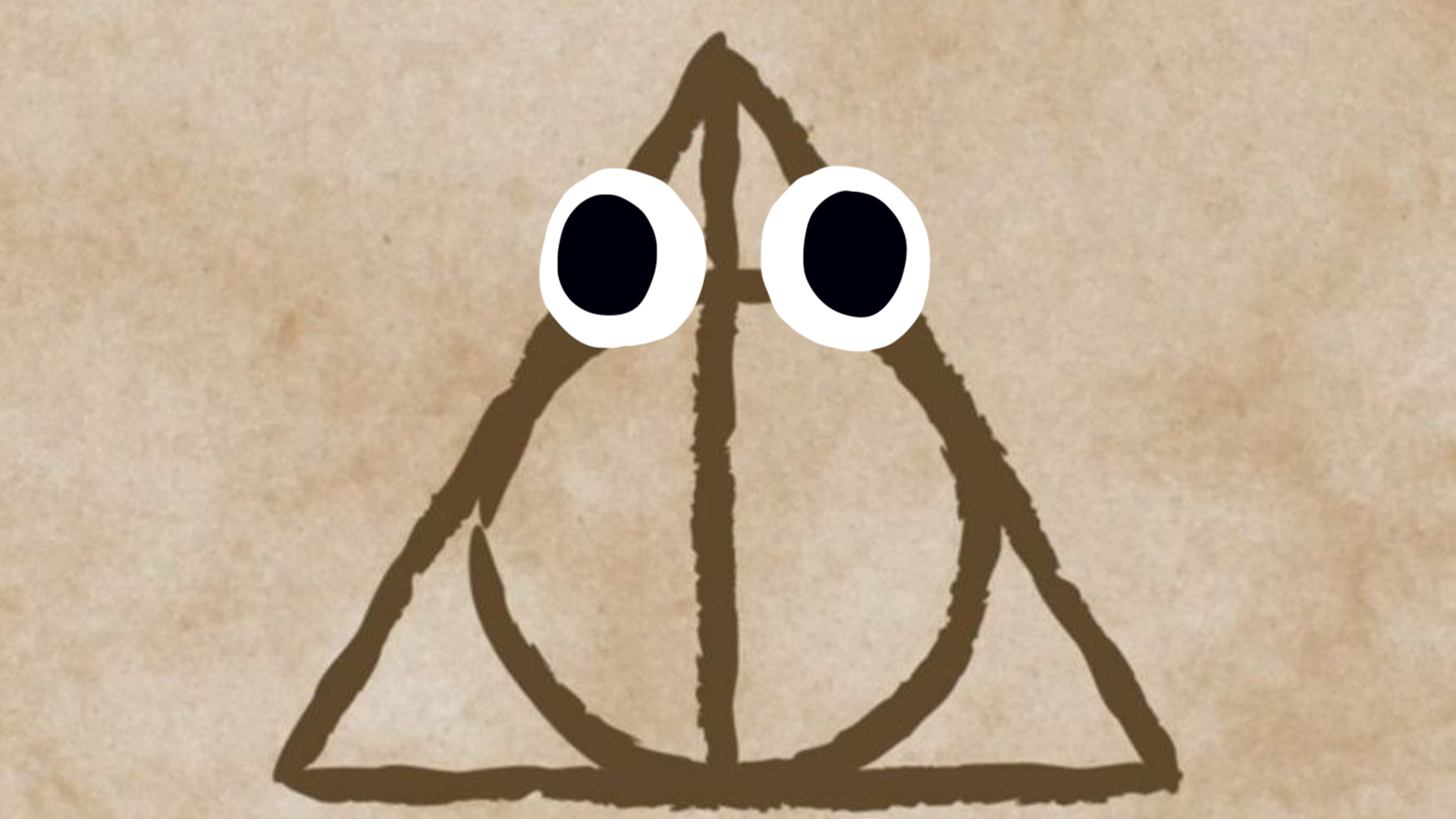 Deathly Hallows sign with eyes