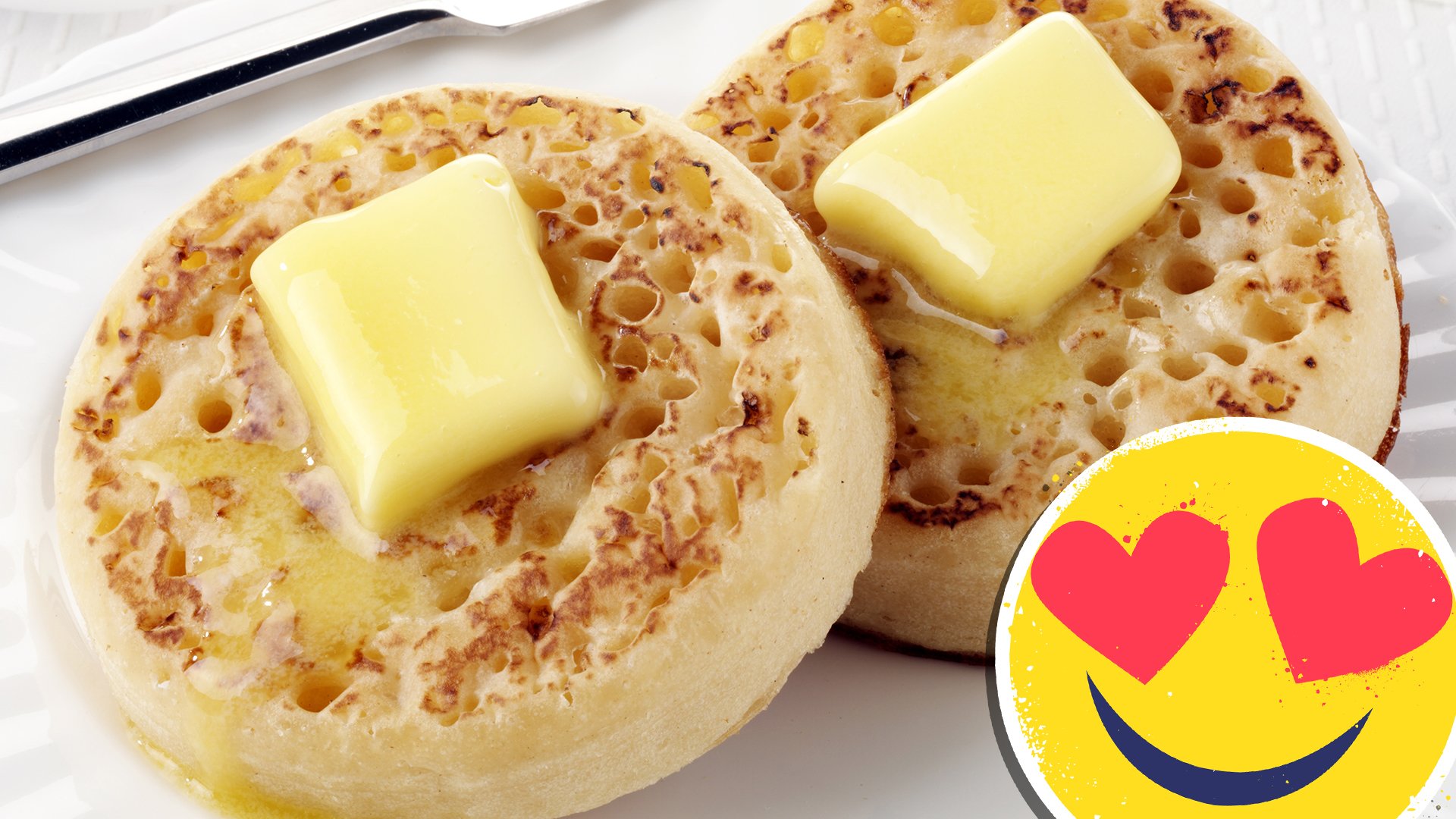 Buttery crumpets