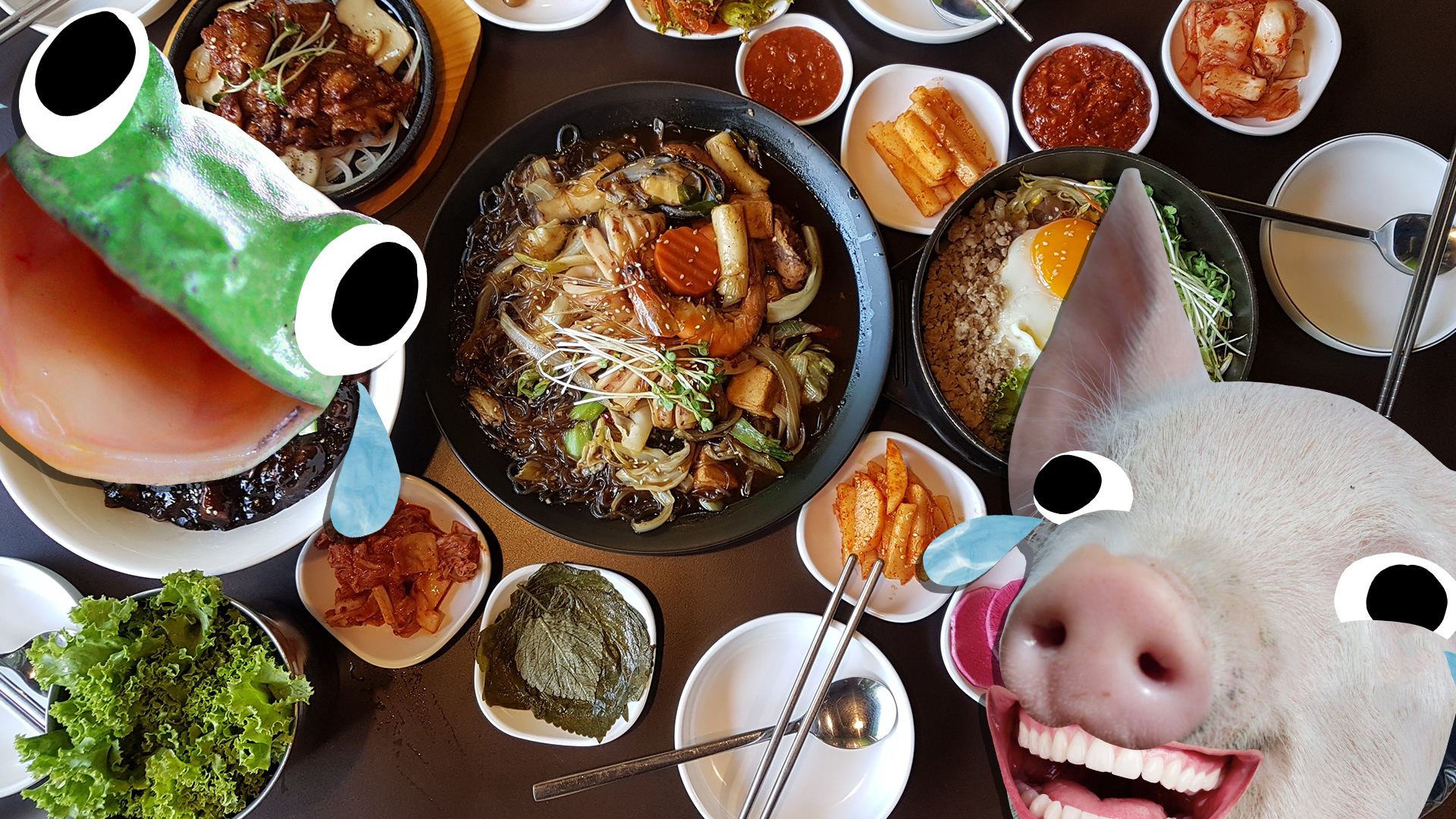 A delicious Korean dinner
