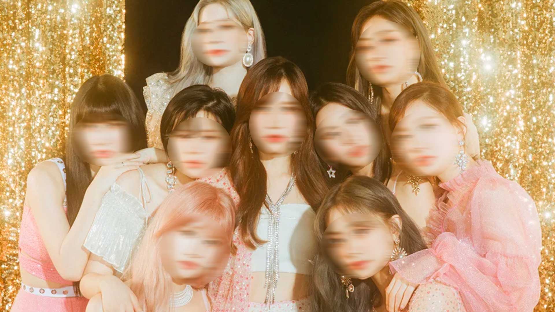 A blurred image of a K-Pop group