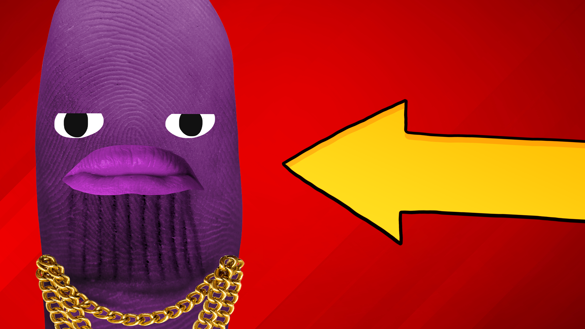 Thanos thumb with arrow