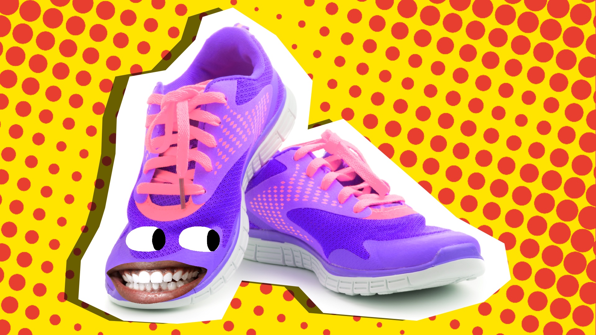 Some smiling running shoes