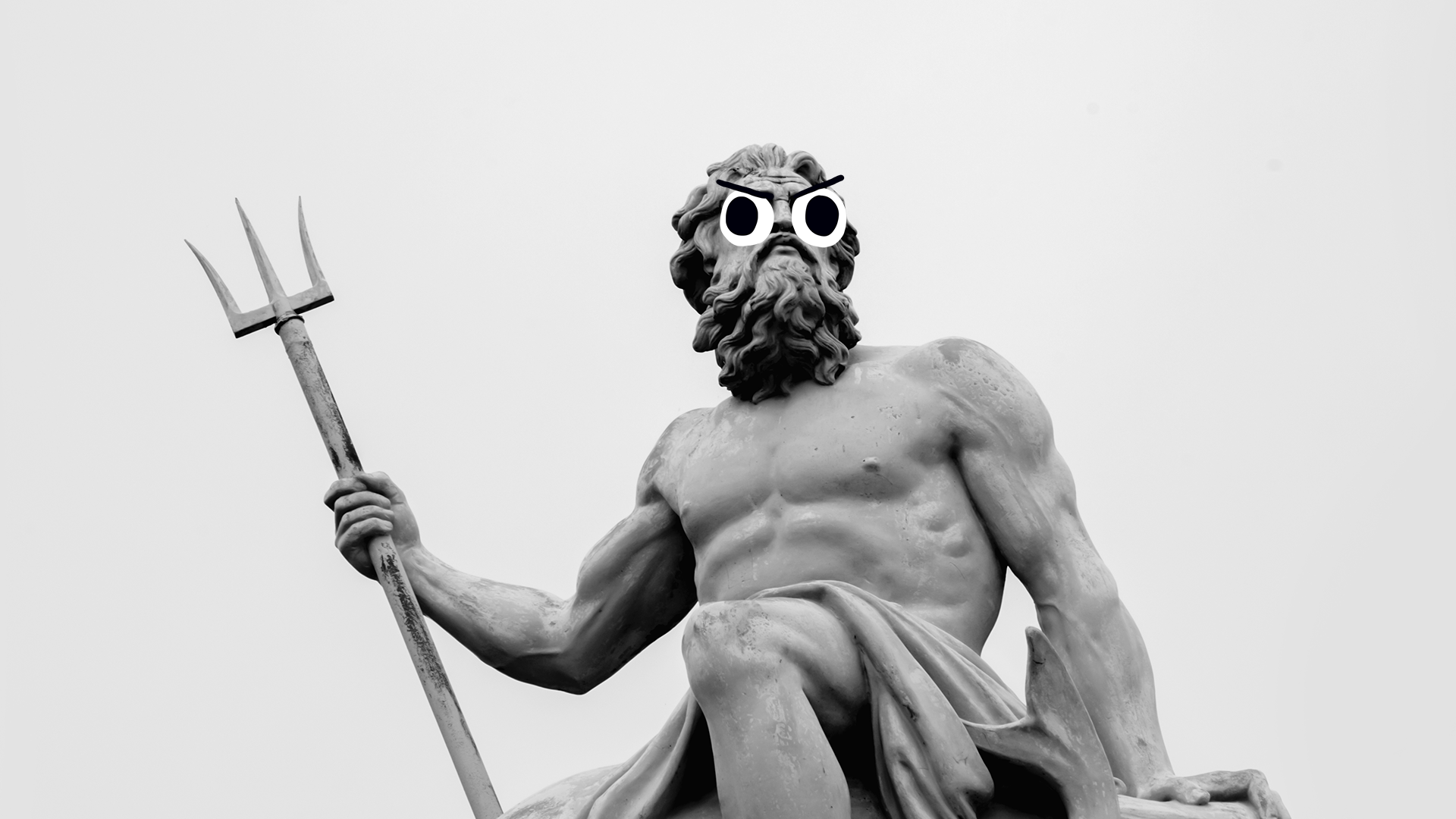 A statue of a Greek god