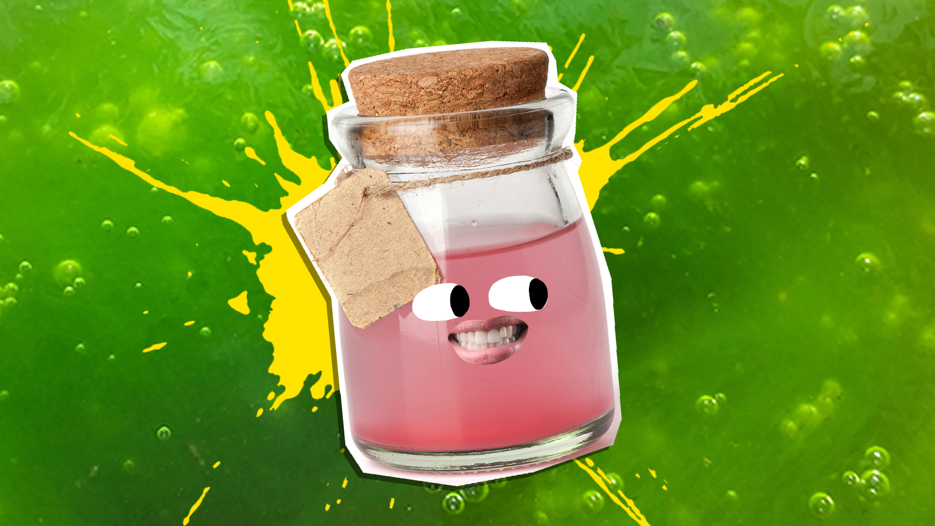 A pink potion