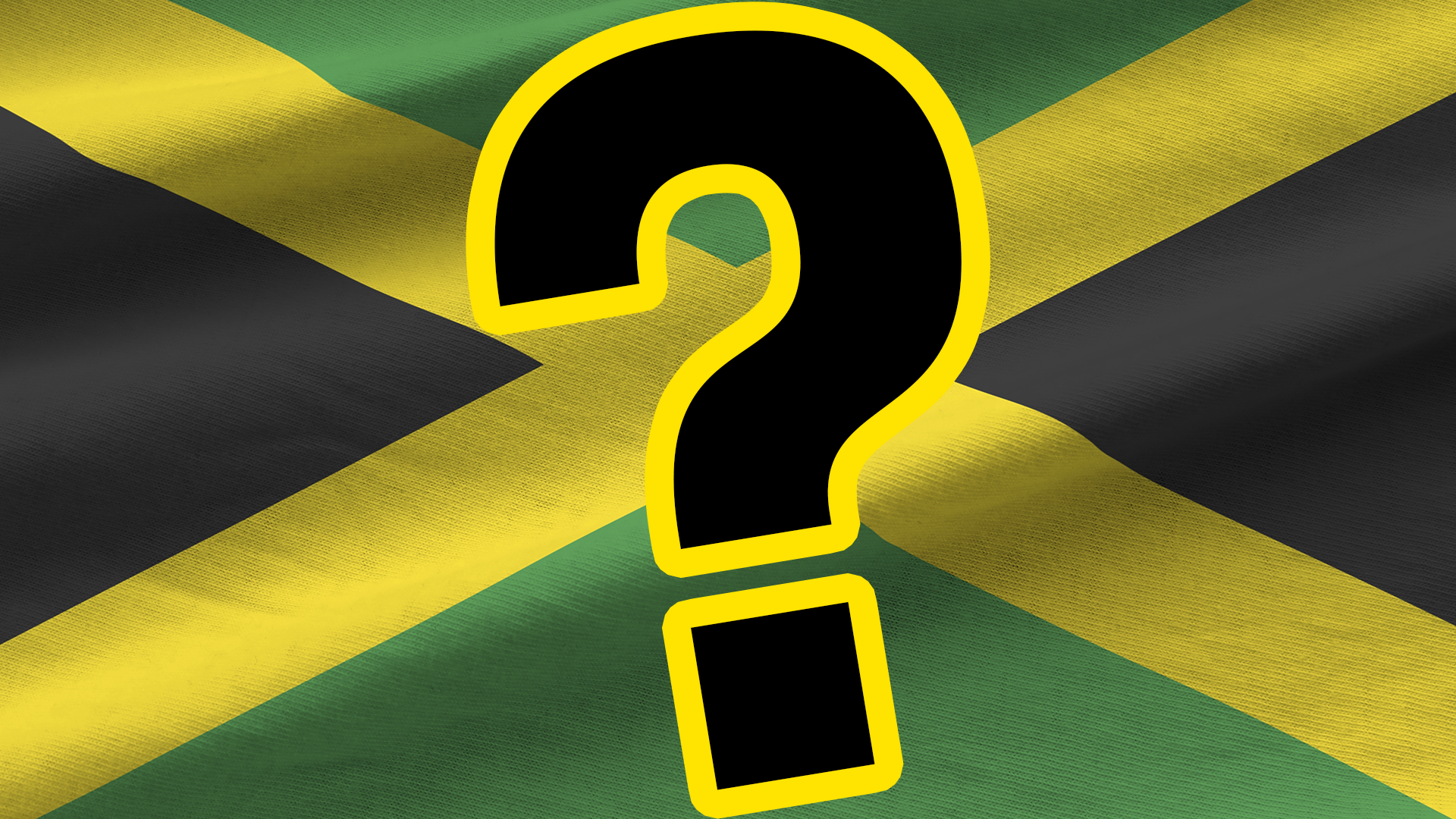 Question mark on Jamaican flag