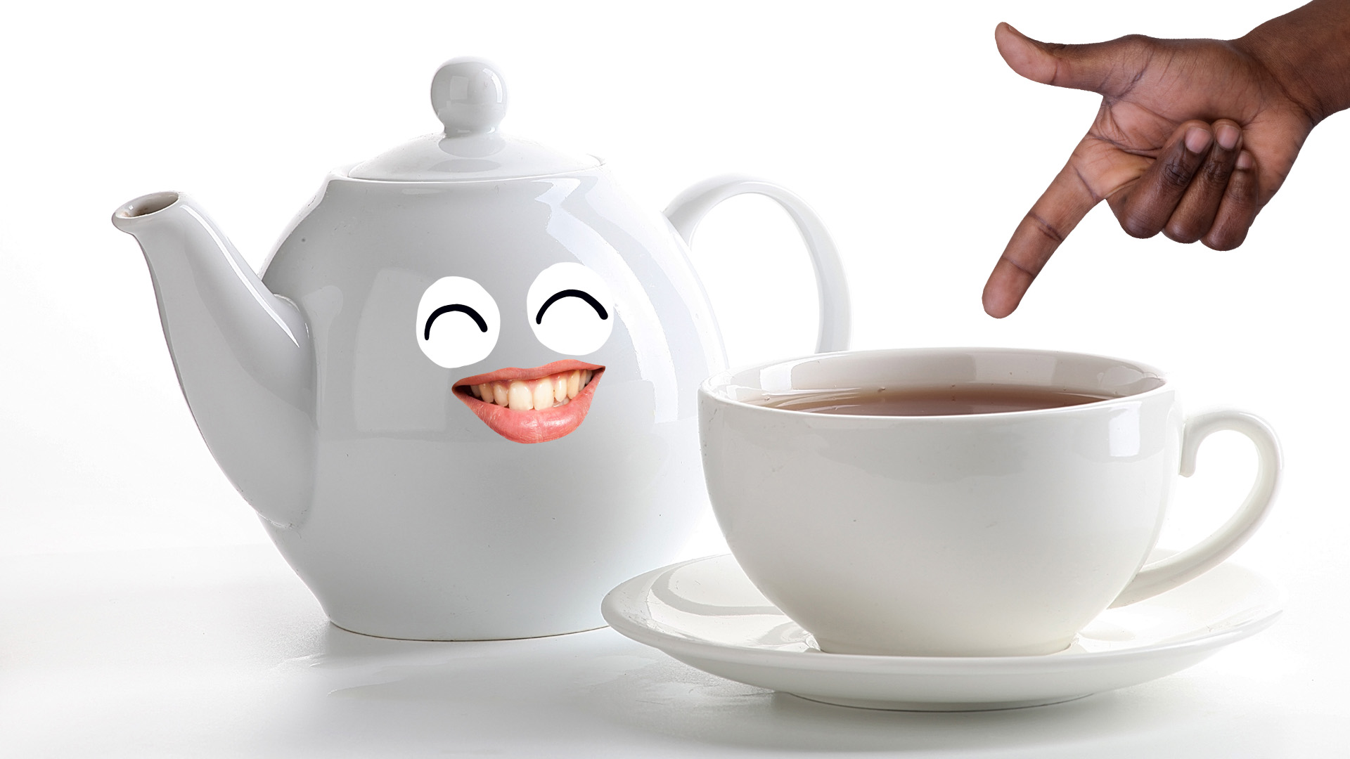A pot of tea and a cup 