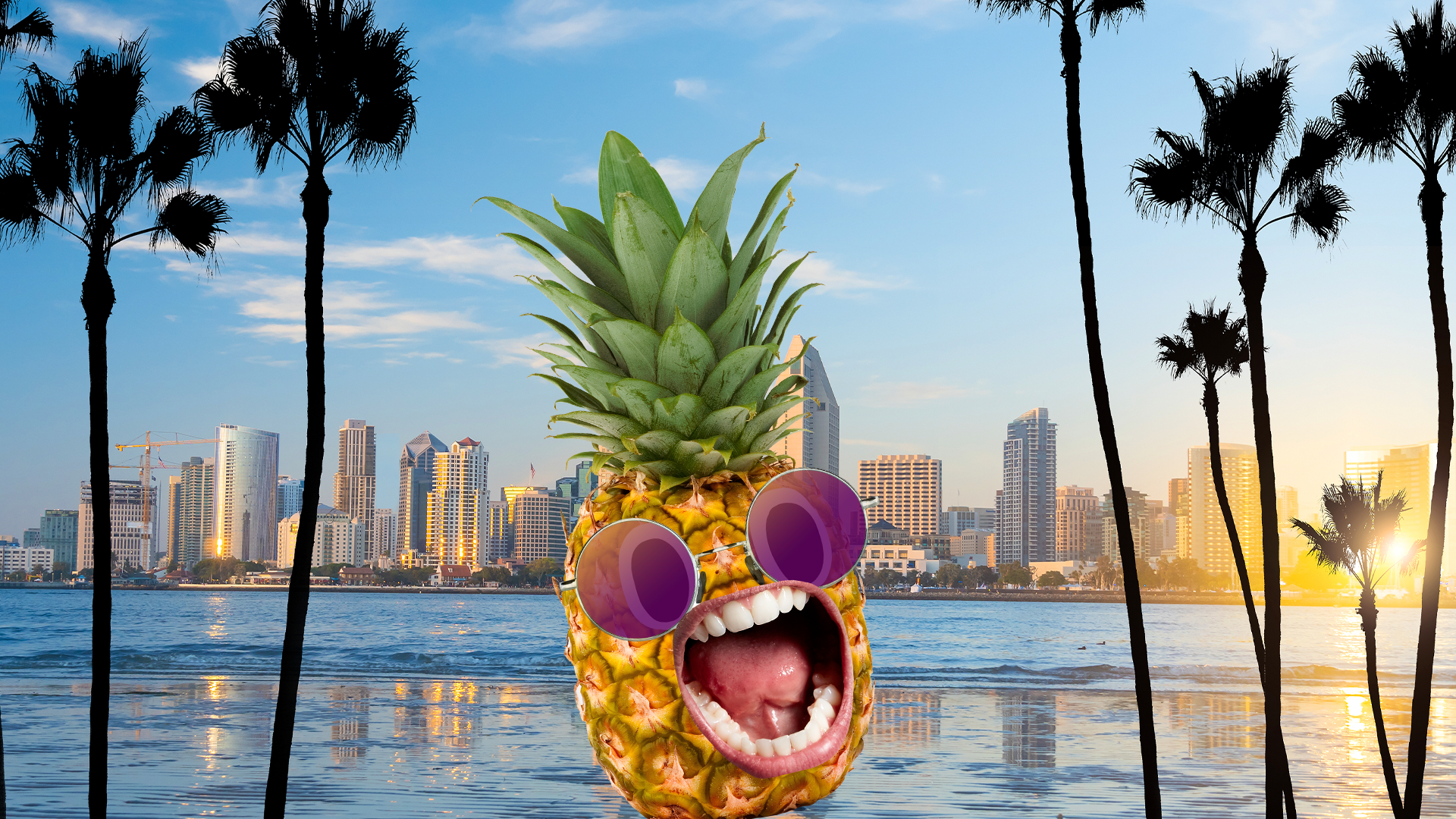 Screaming pineapple in San Diego