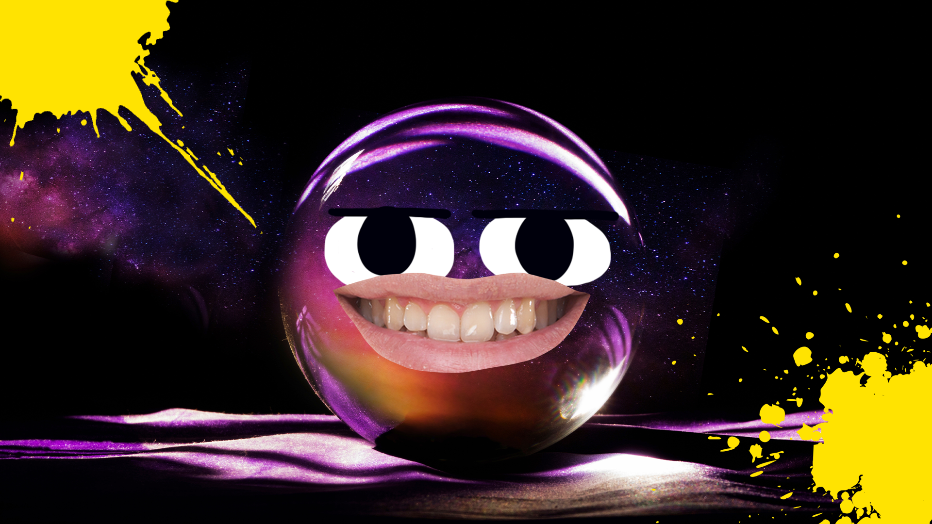 A goofy crystal ball and some splats