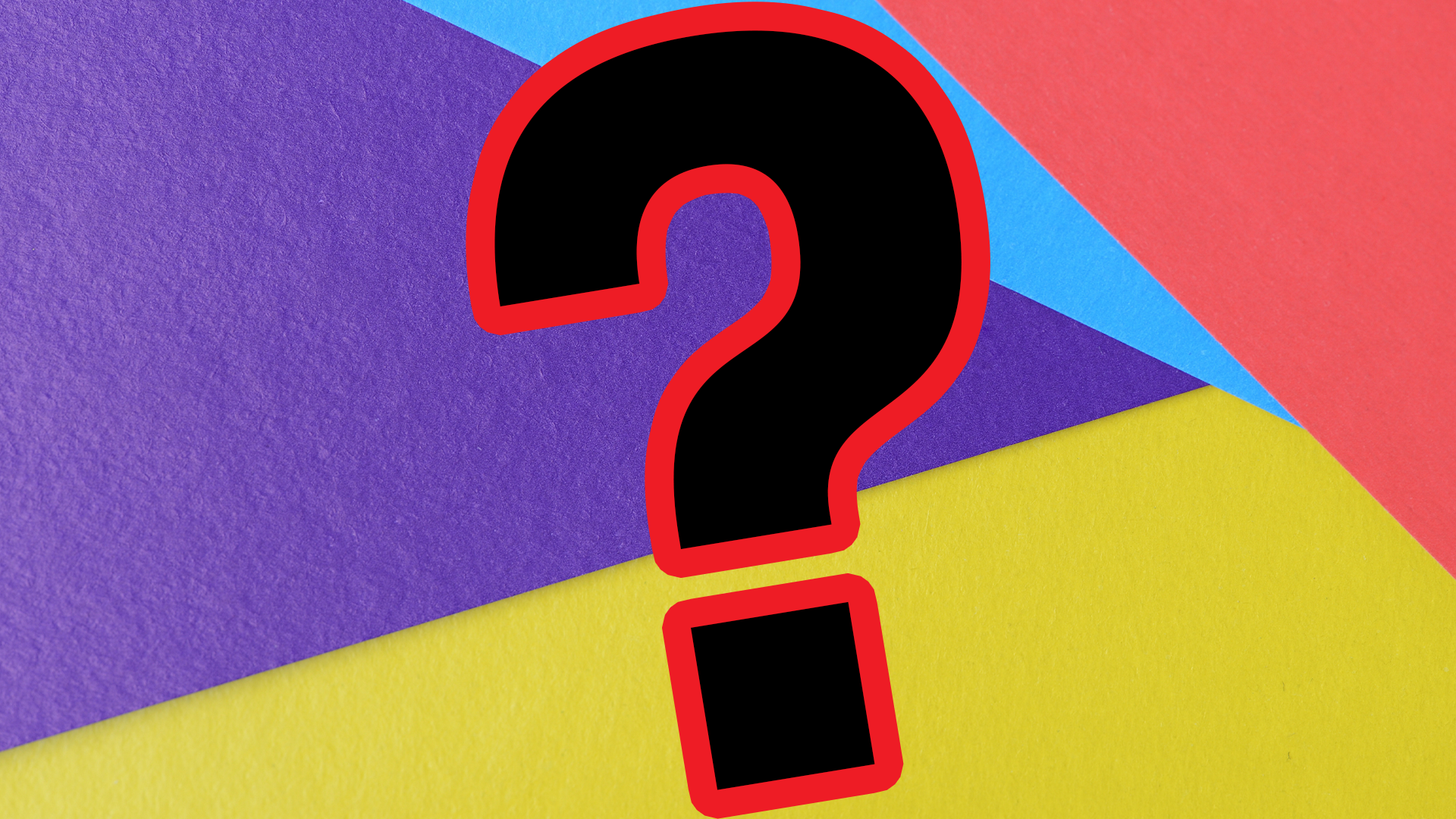 Colourful background and question mark