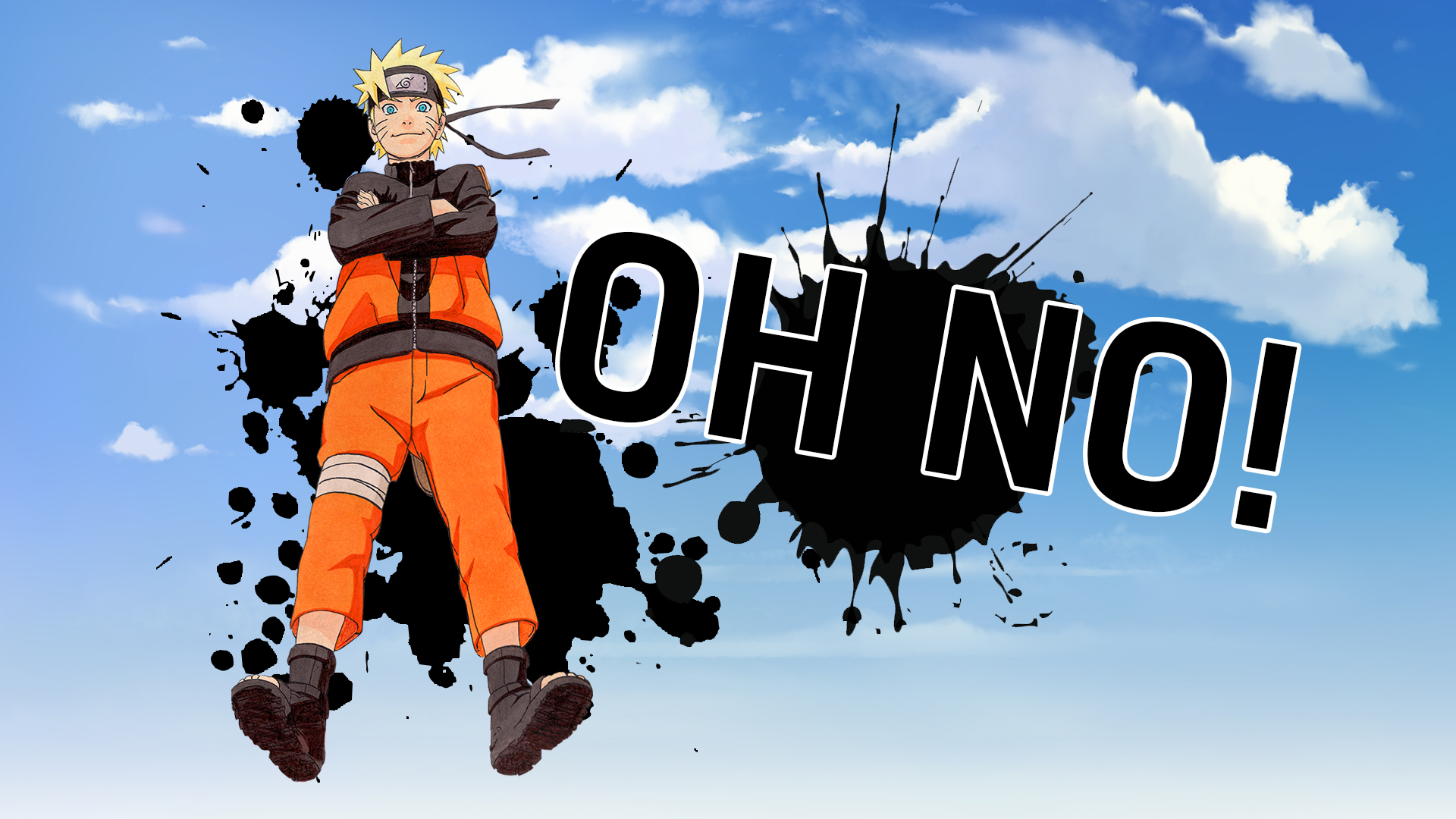 Naruto stands in the sky