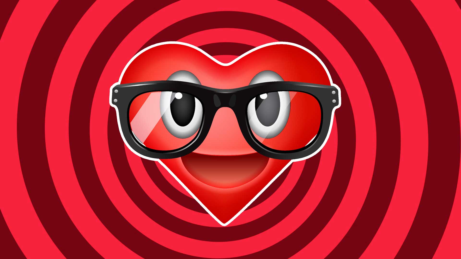 Heart wearing glasses emoji