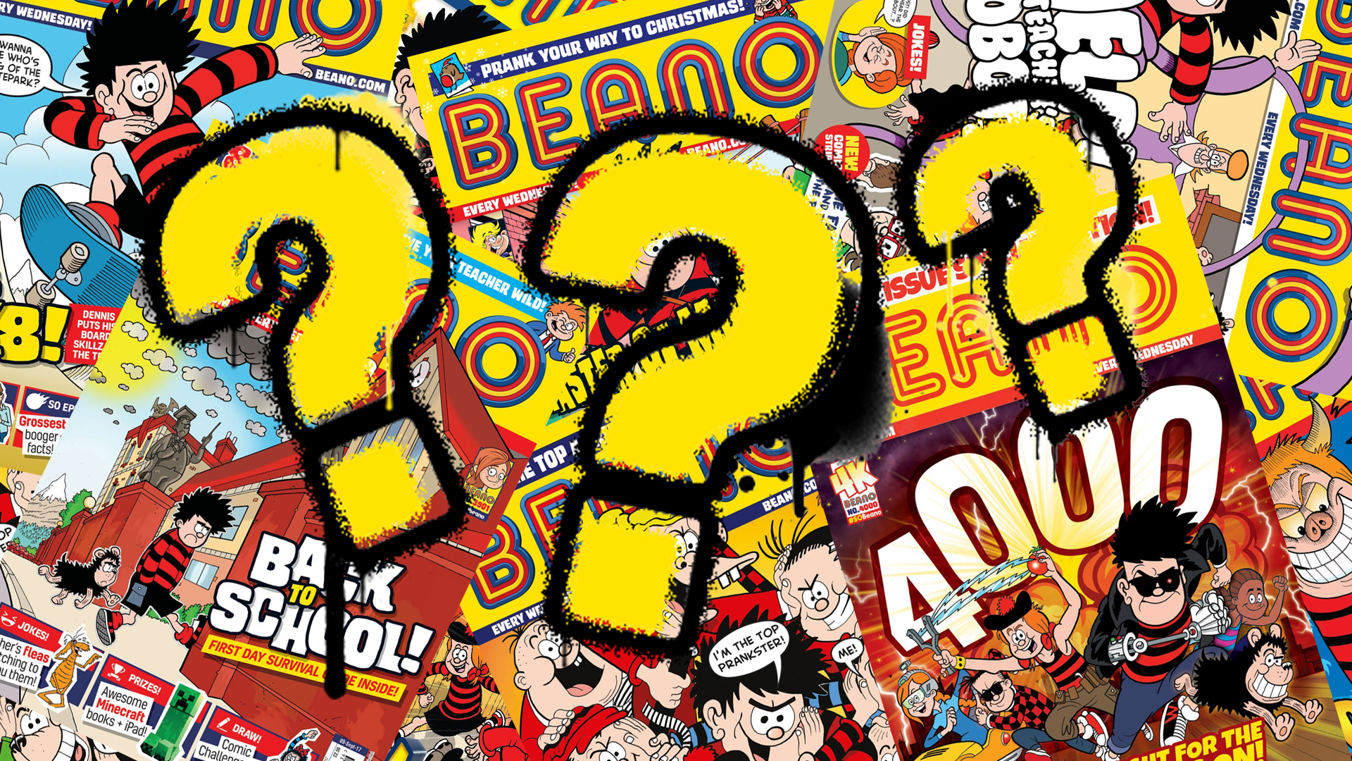 Beano comics and question marks
