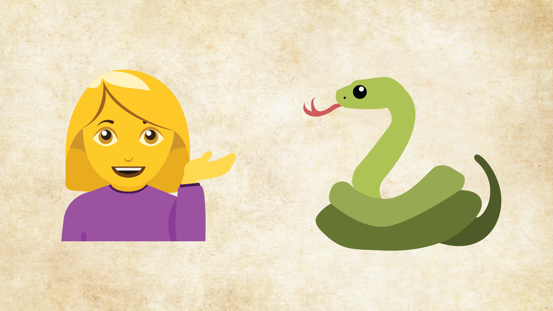 A woman and a snake