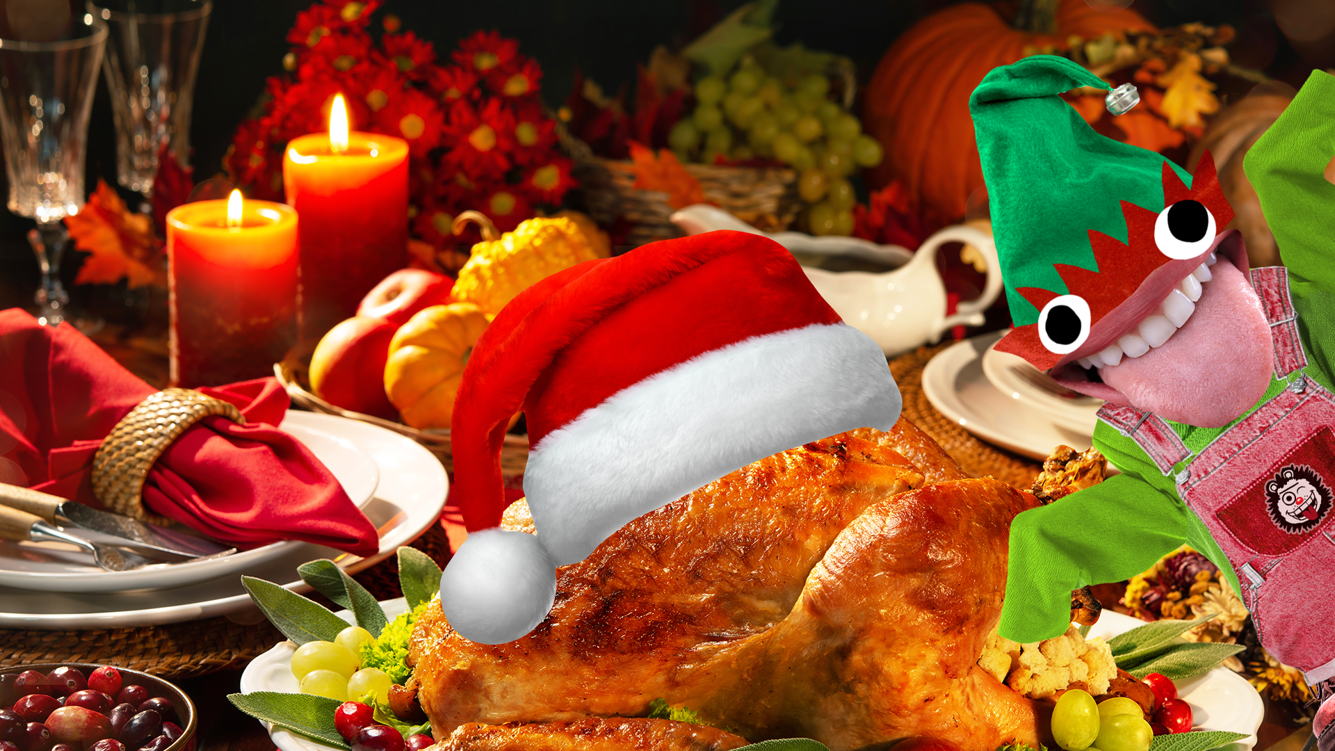 A Christmas feast and Beano elf