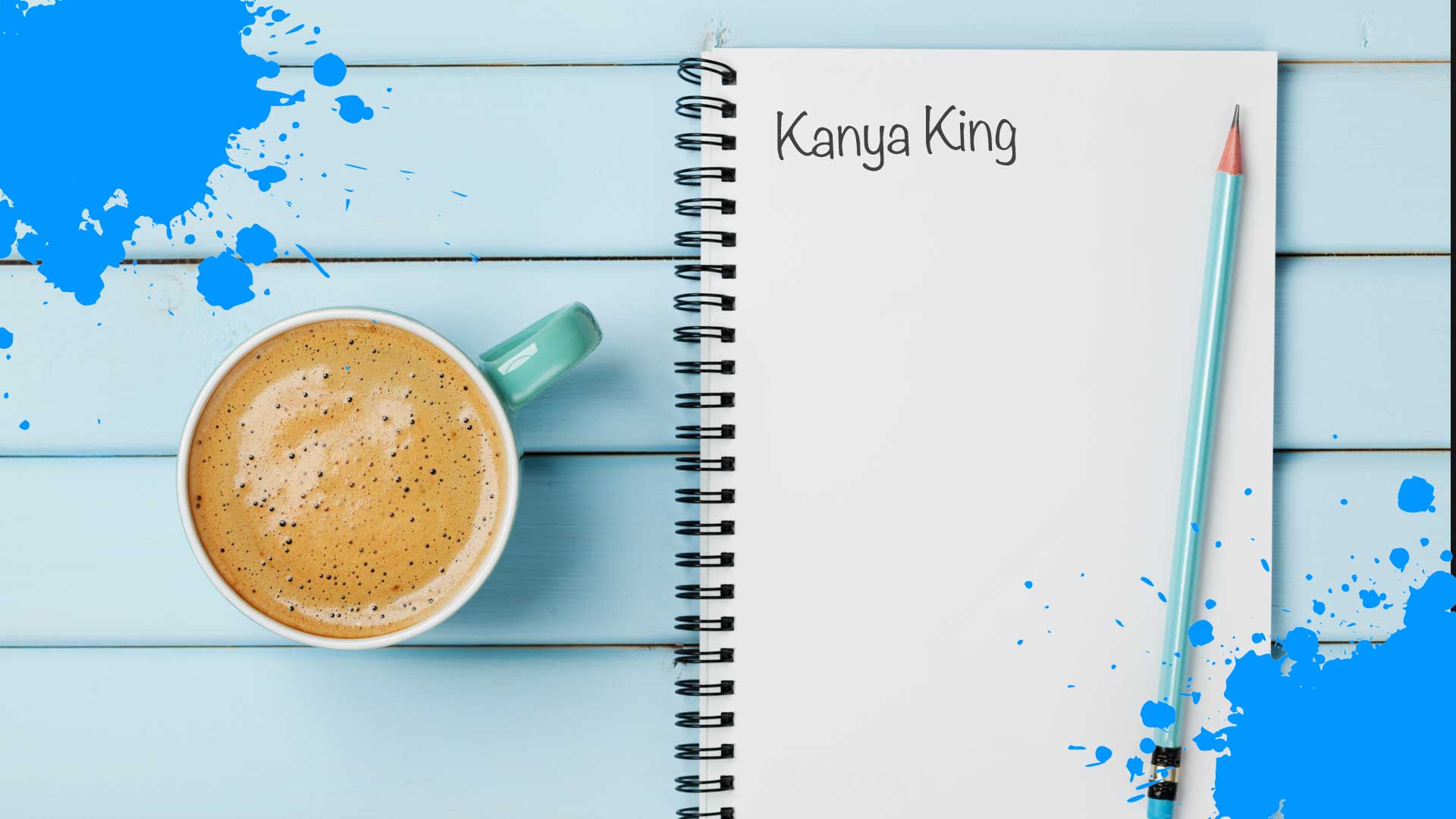 A note book with Kanya King's name in it