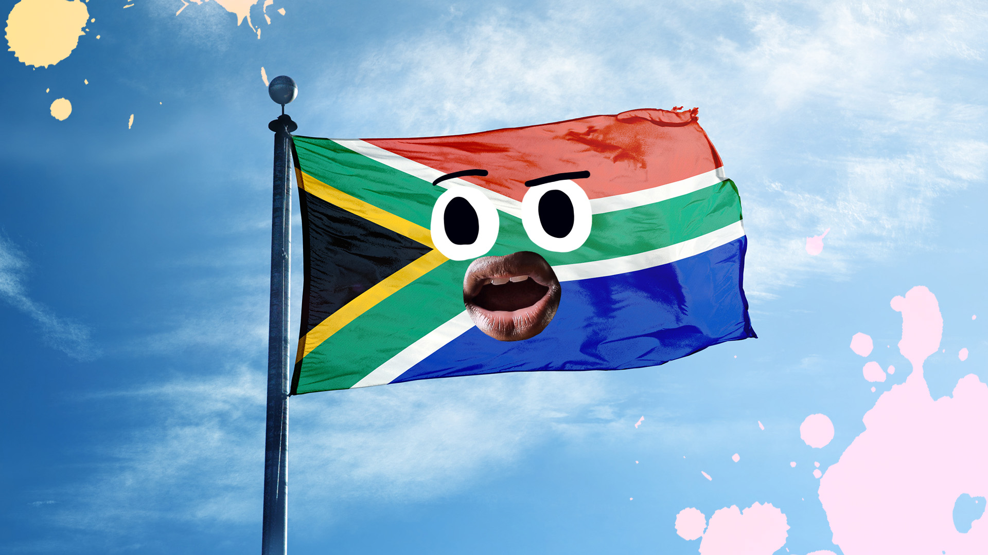 A flag of a country on the African continent