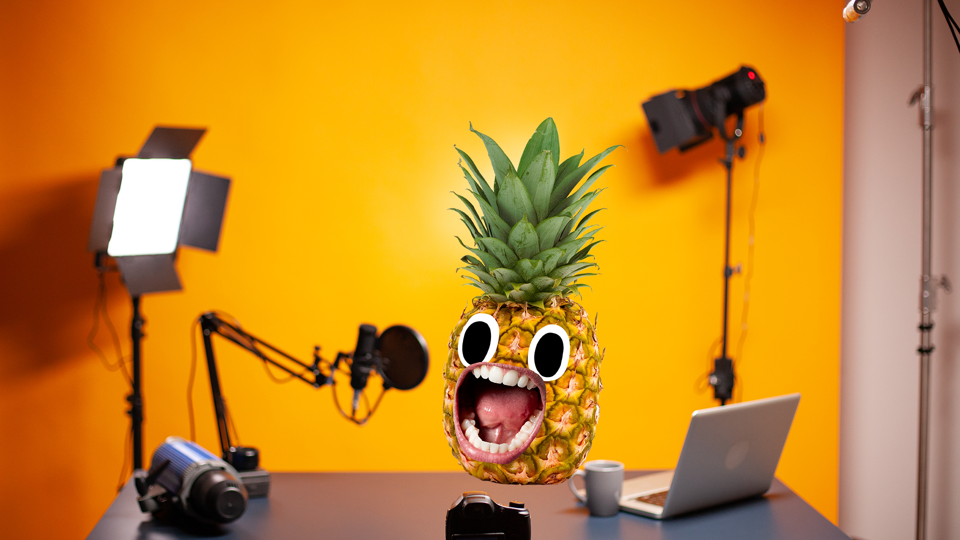 A pineapple vlogging