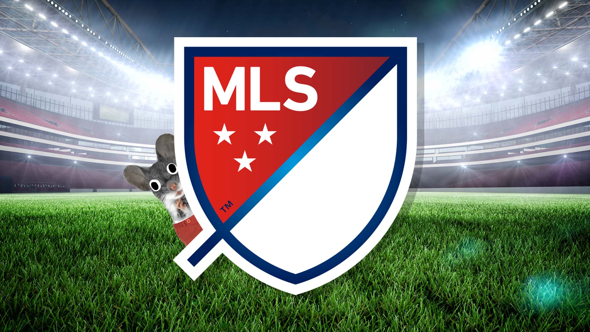 The MLS badge and Mickey Mouse