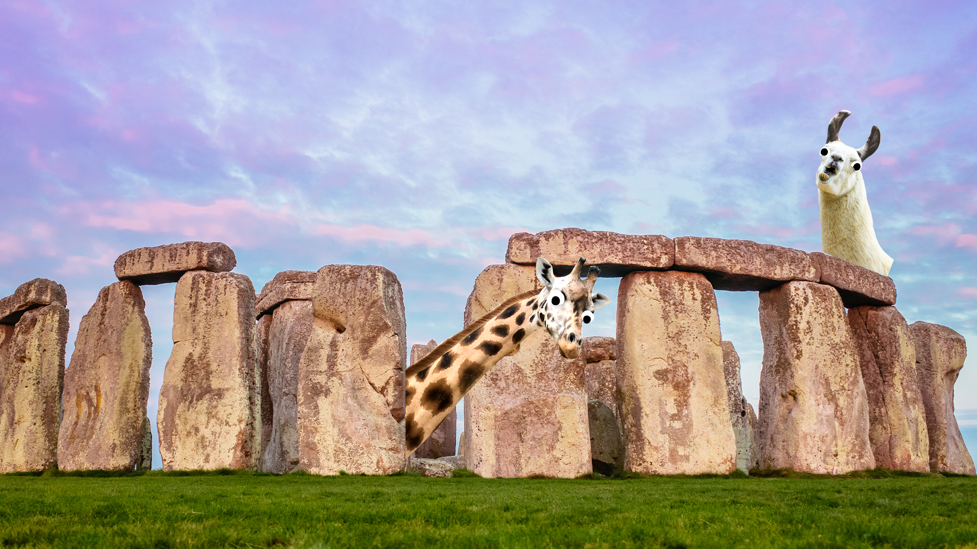Stonehenge with Beano animals