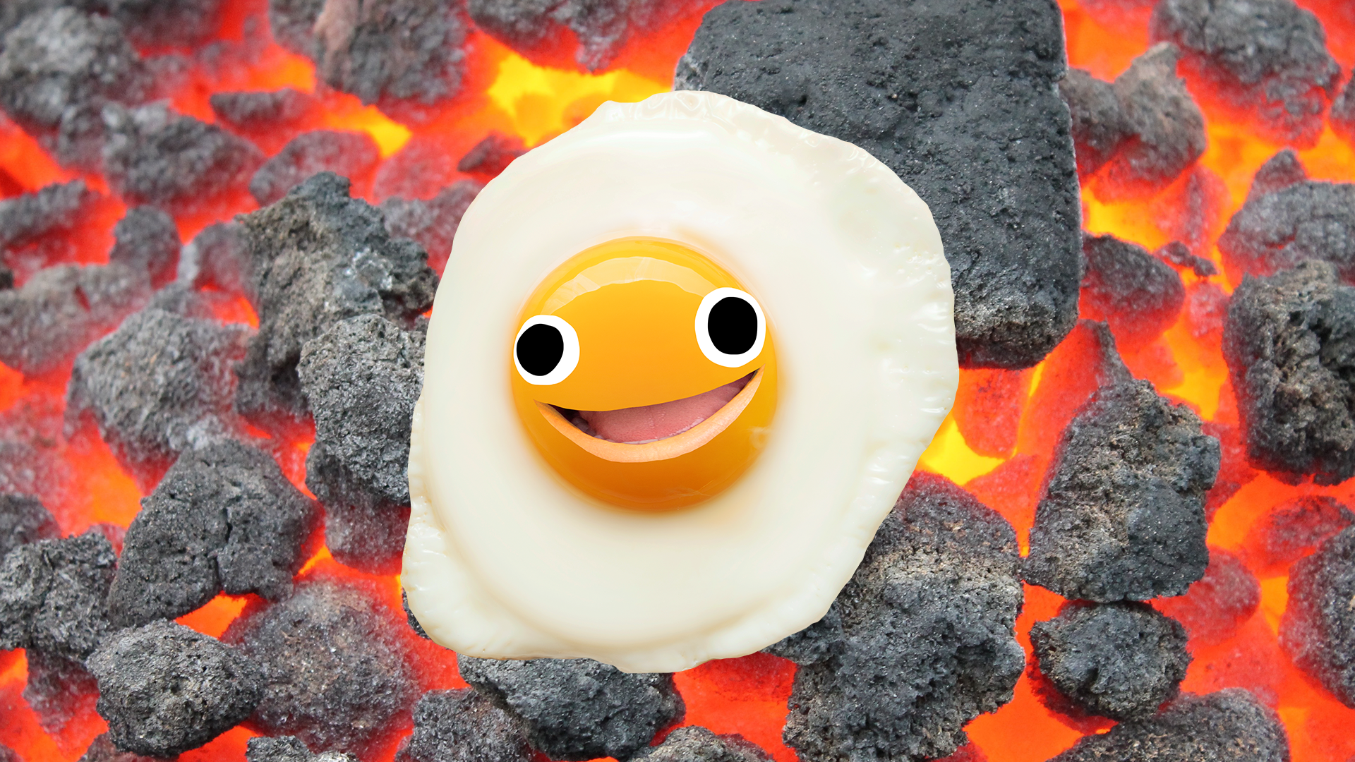 Hot coals and Beano fried egg