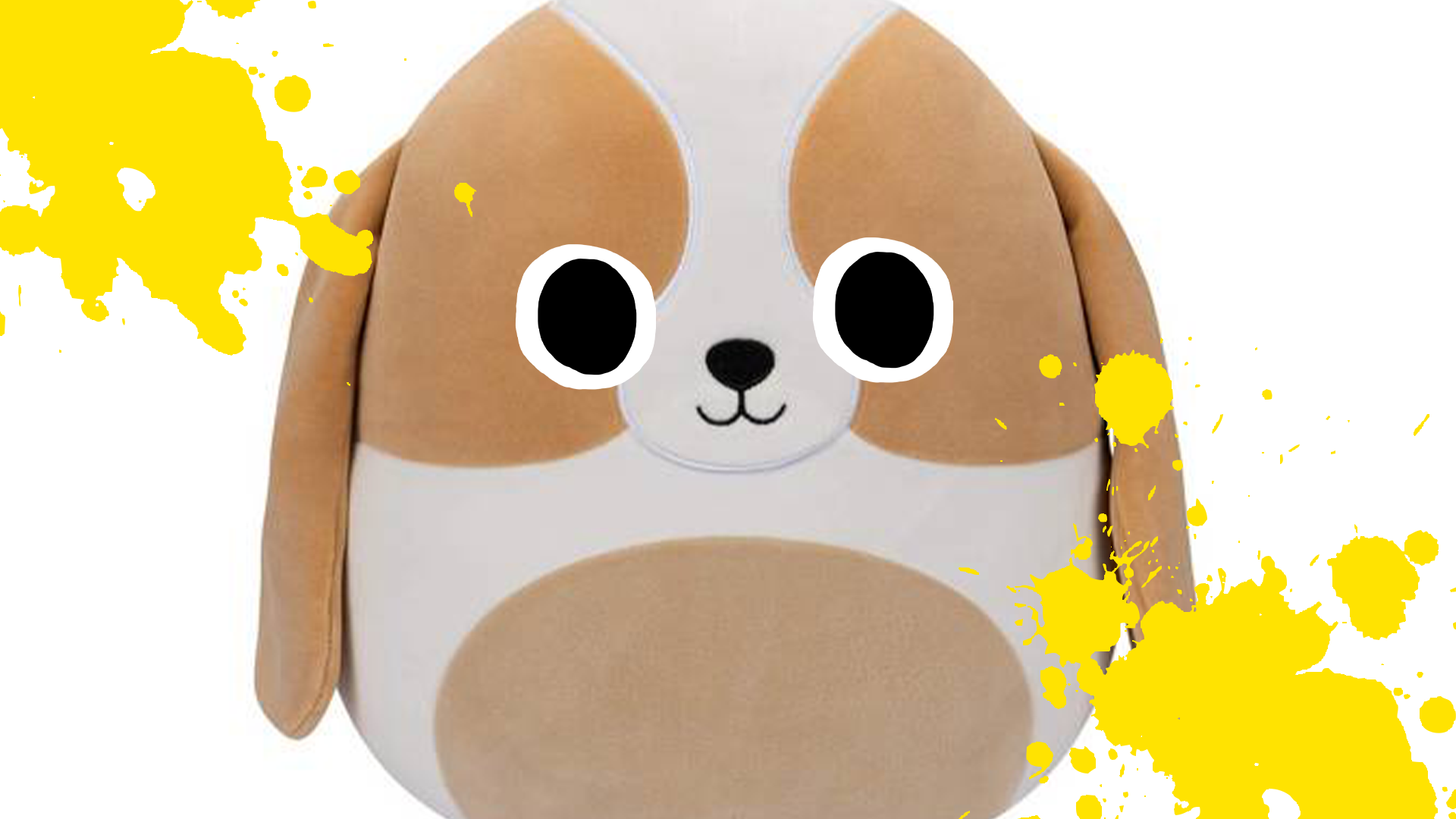 Dog Squishmallow with splats