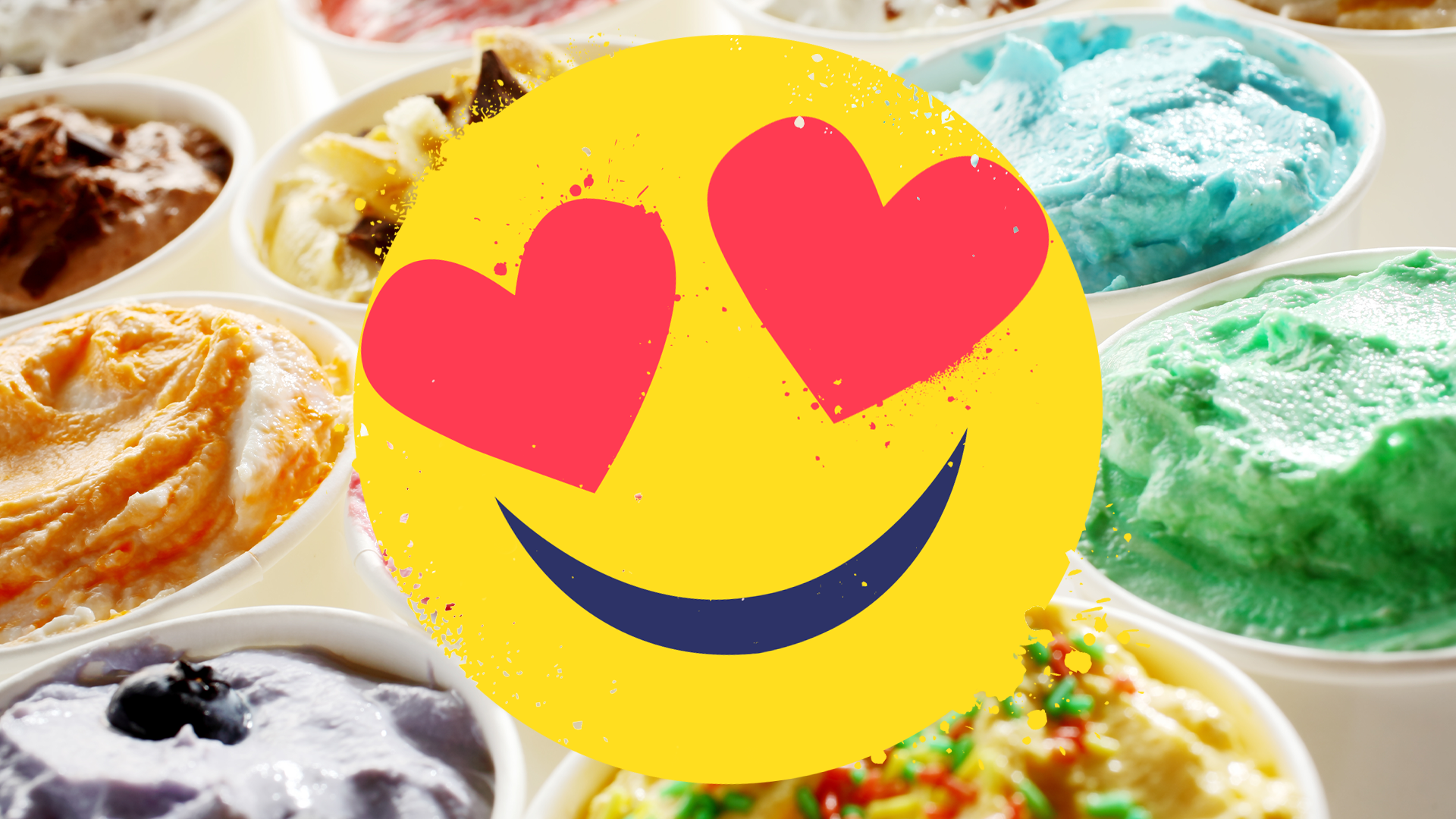 Heart eyes emoji and ice cream