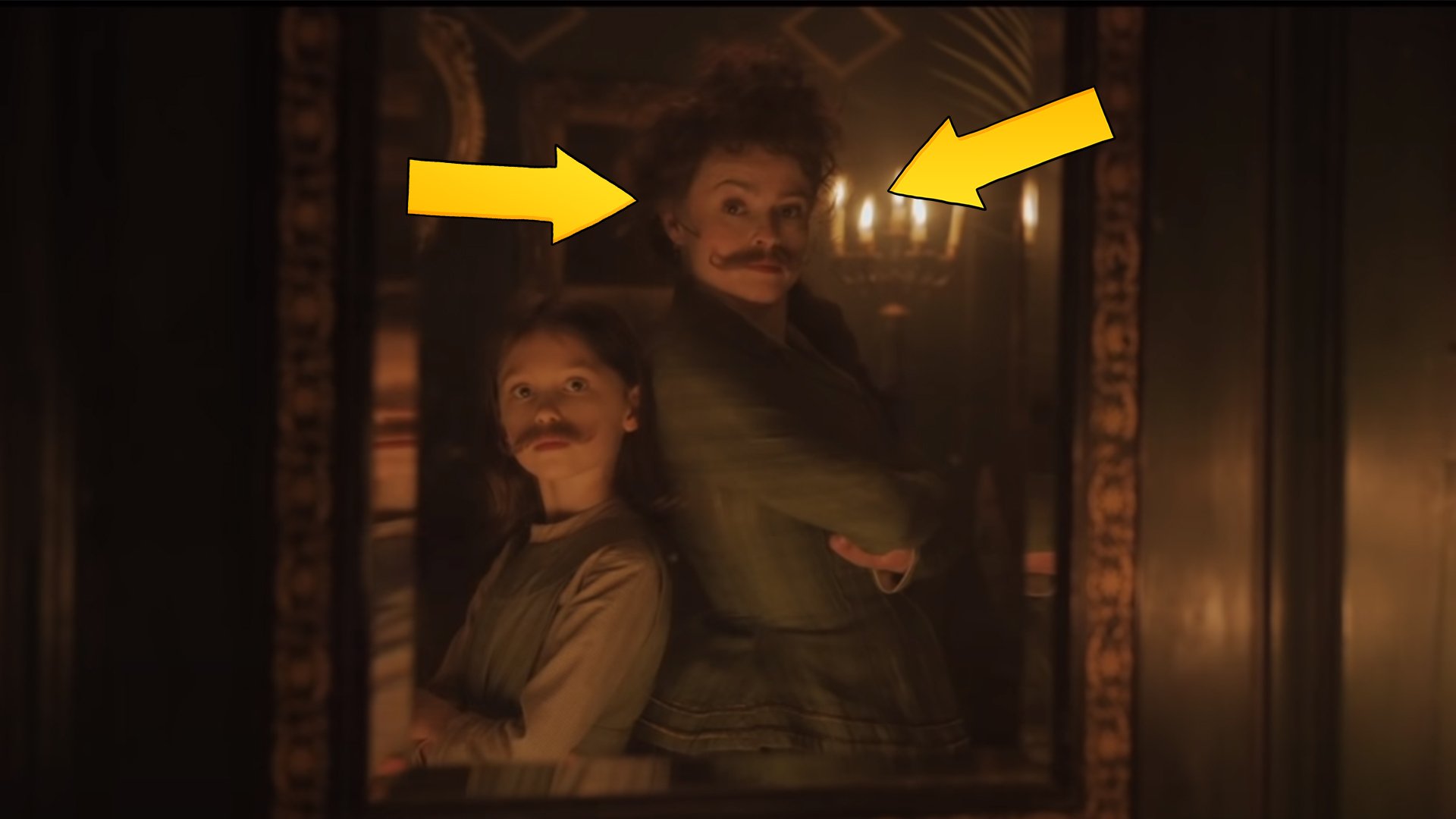 A scene from a film involving moustaches