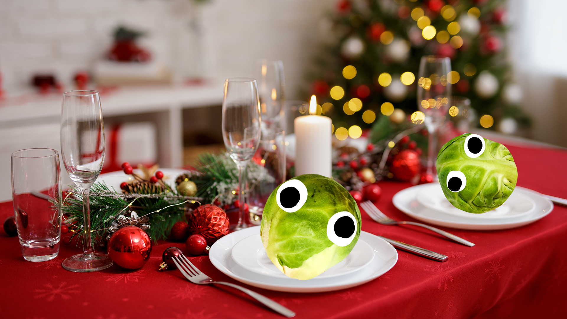 A festive dinner table
