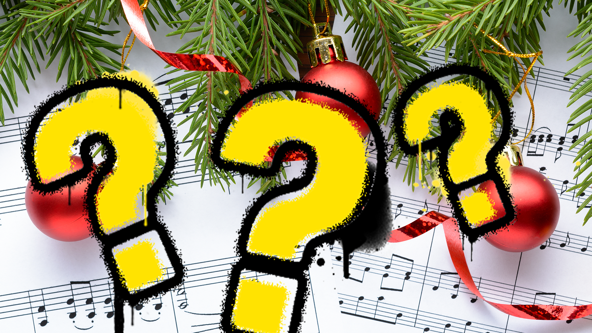 Christmas music and question marks