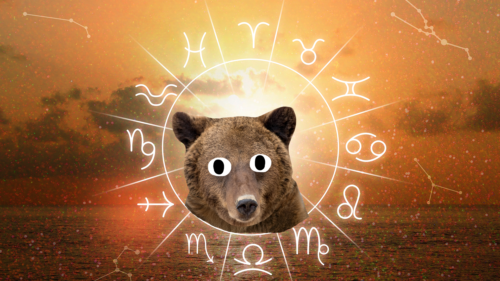 Bear and zodiac sign