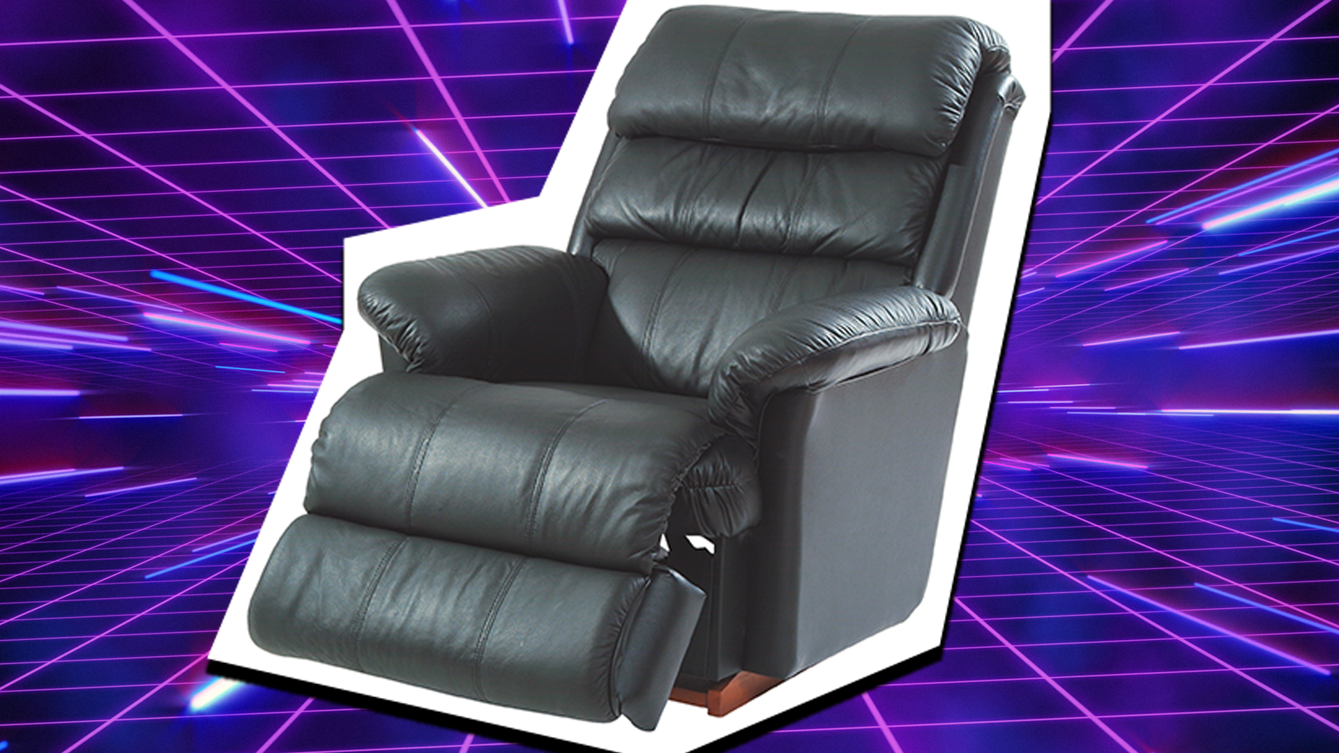 A chair on a laser background