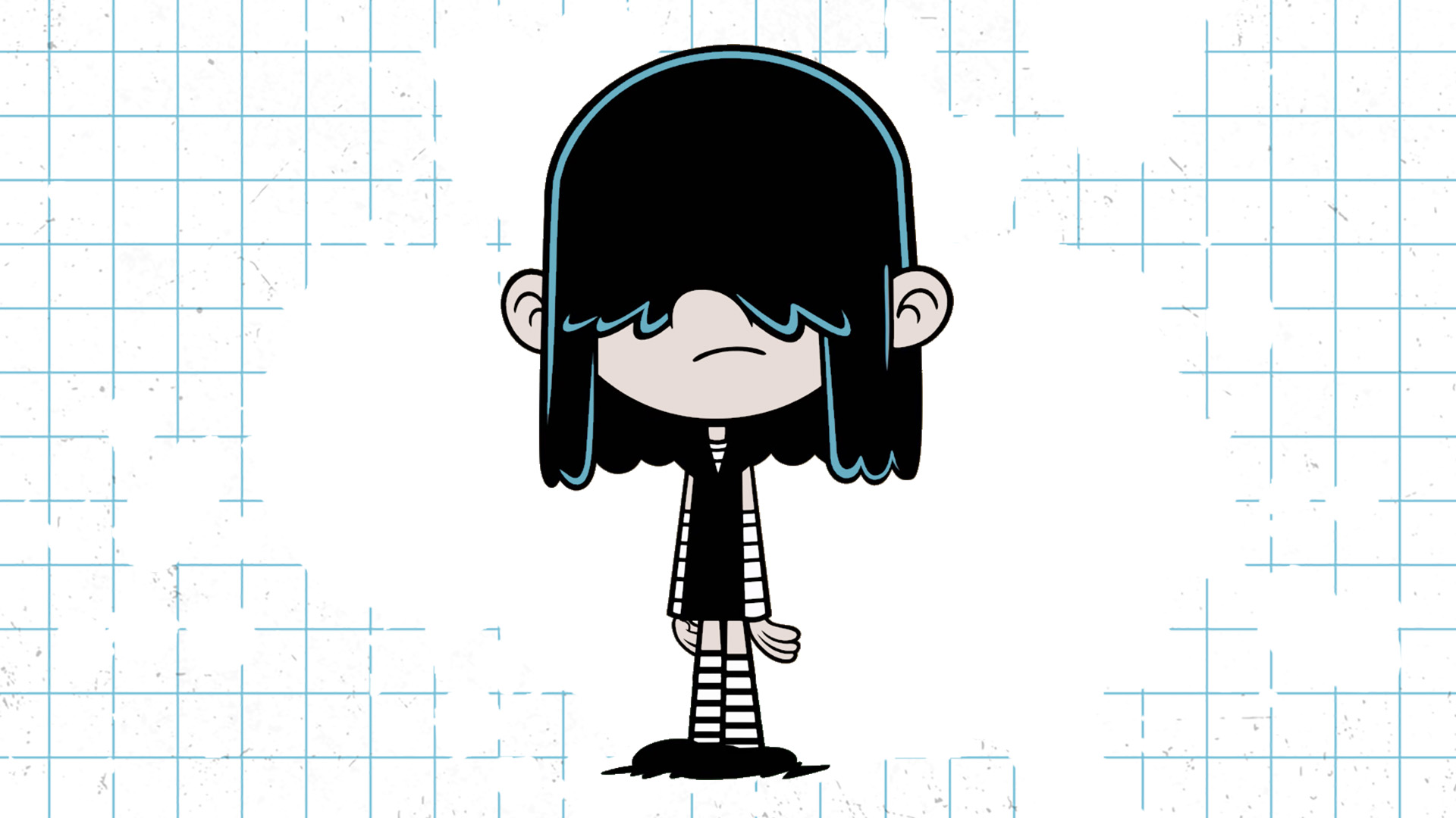 A Loud House character with black hair