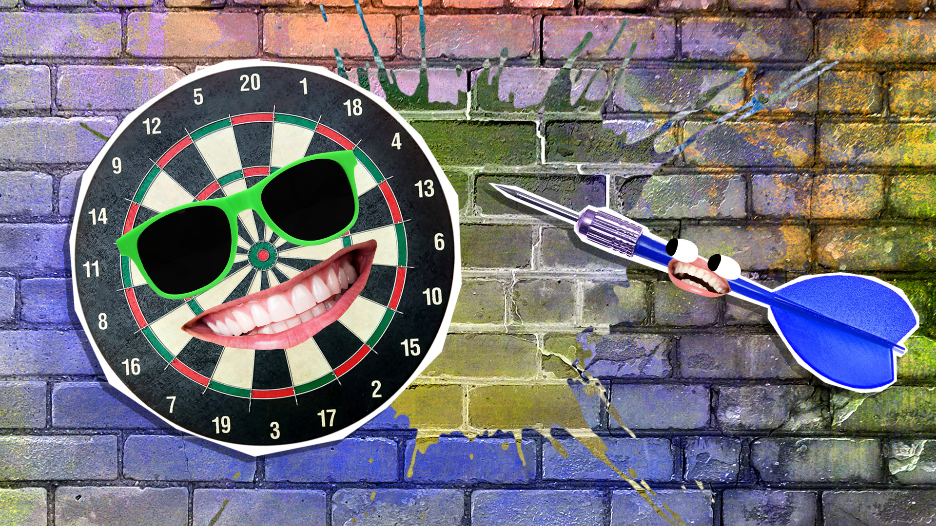 A dart aimed at a board