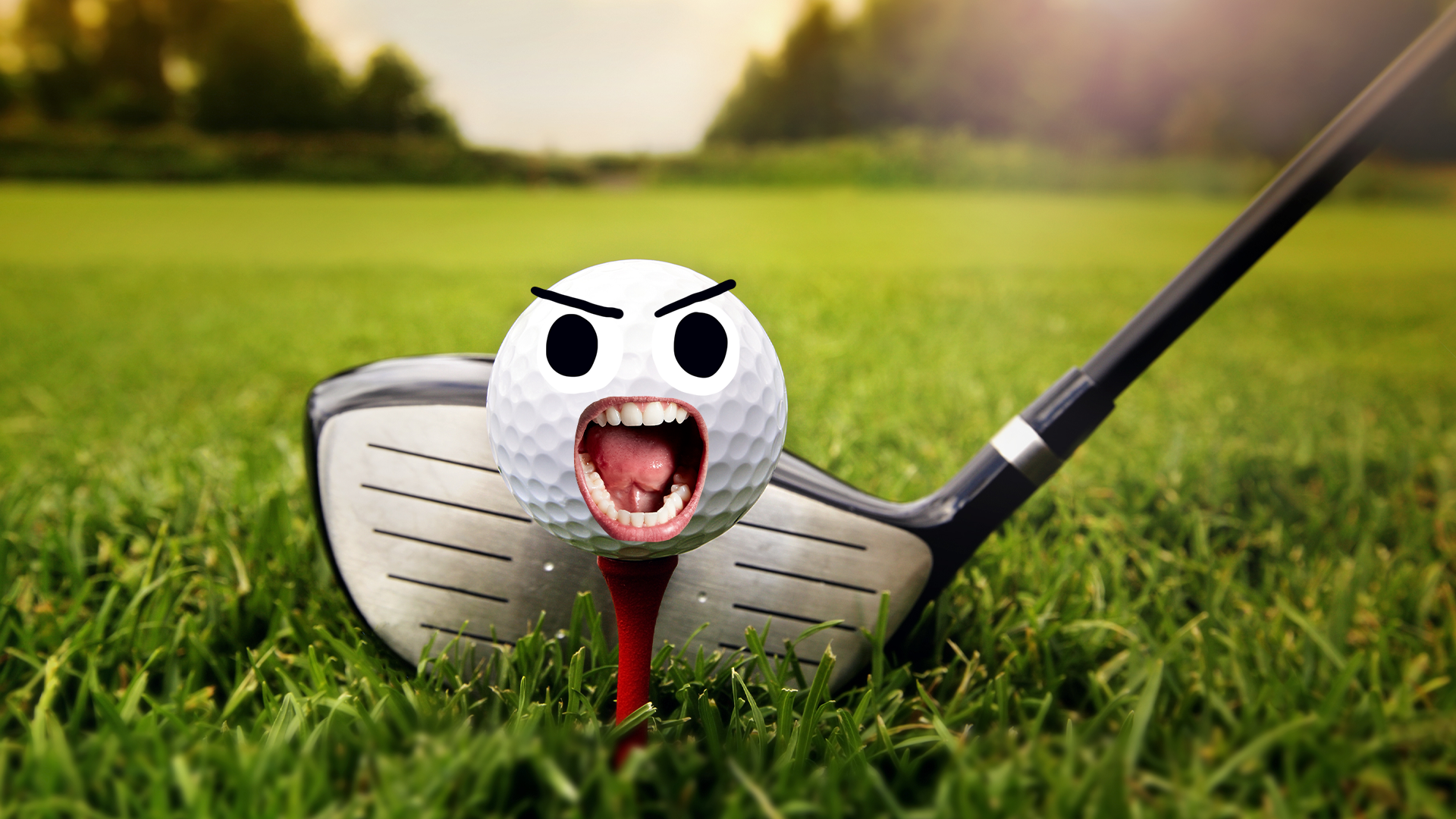 Angry golf ball