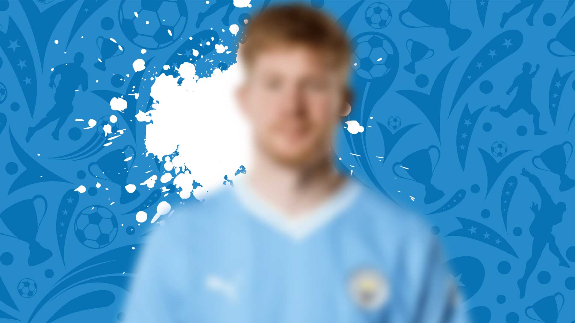 A blurred Man City player