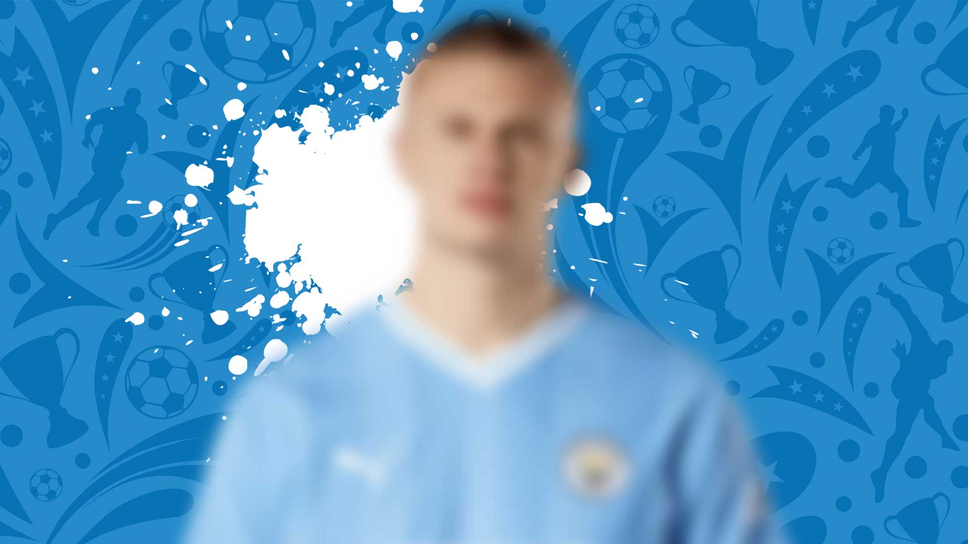 A blurred Man City player