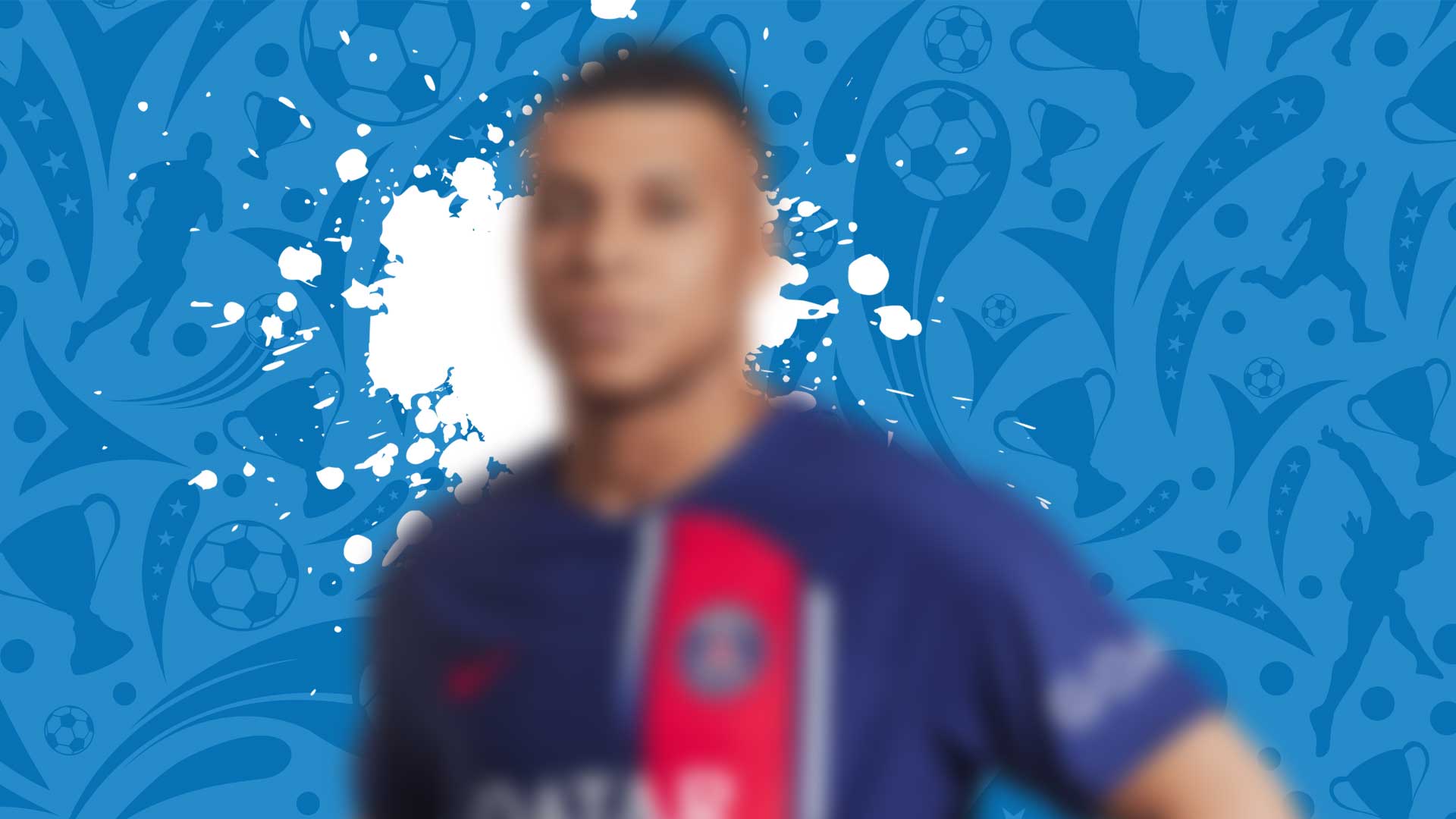 A blurred French striker
