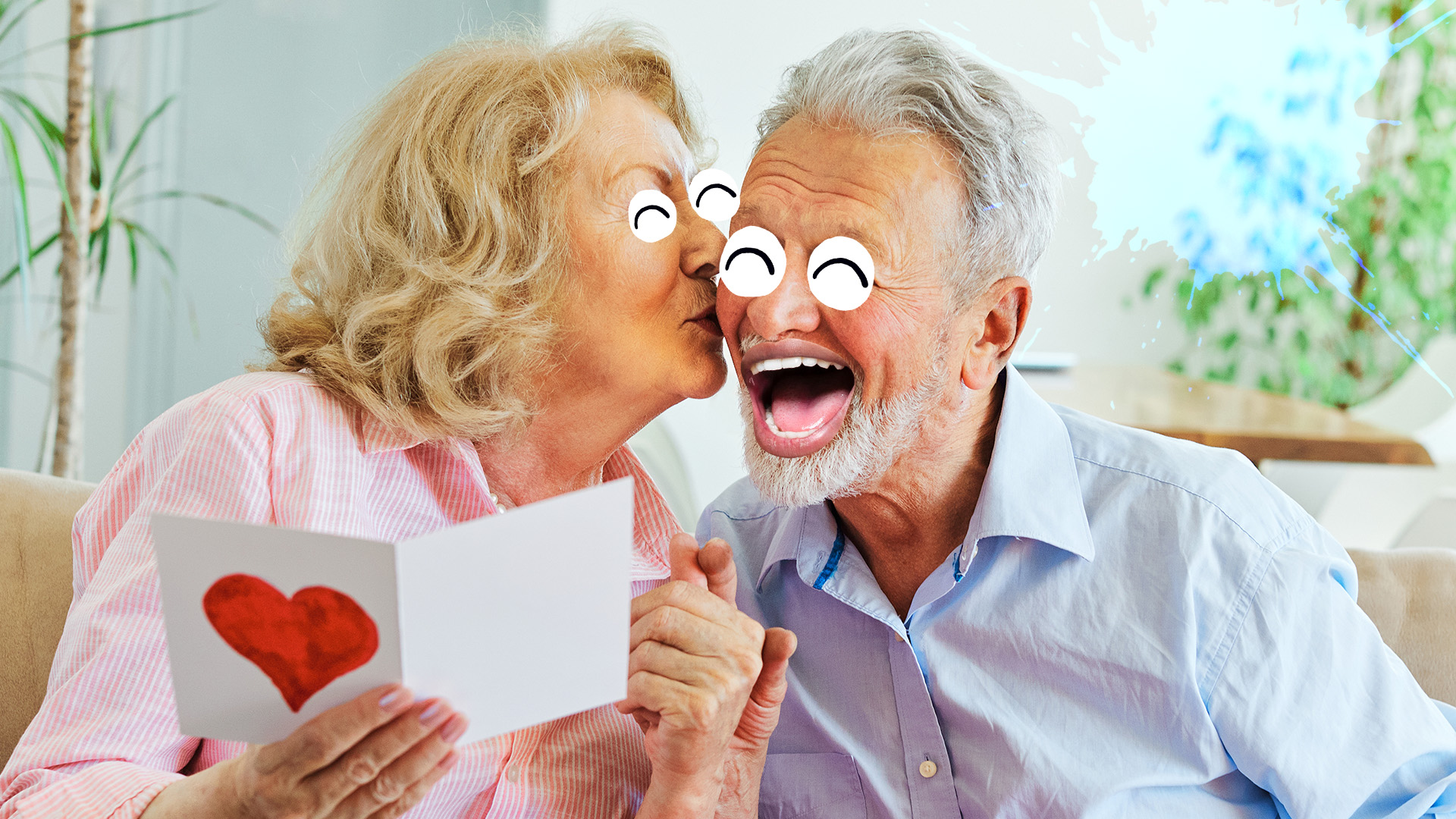 A couple celebrating Valentines Day