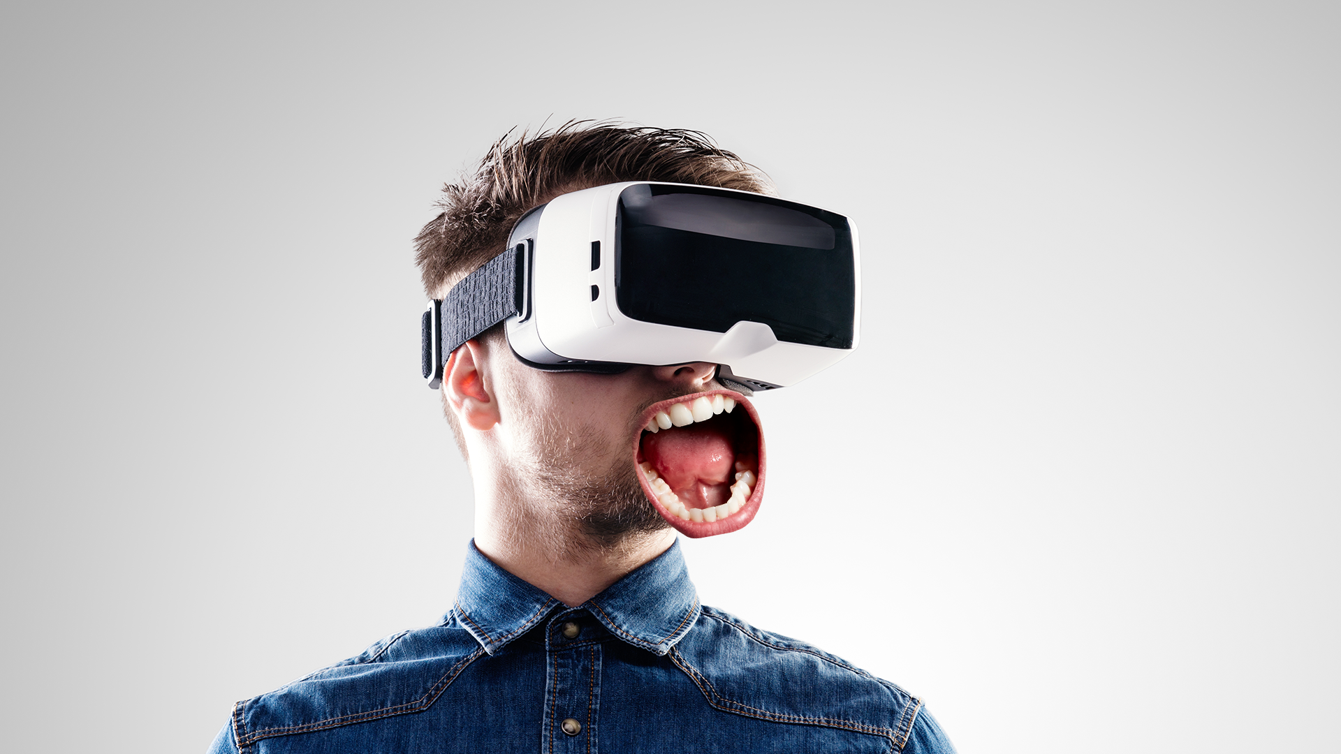 A person wearing a VR headset