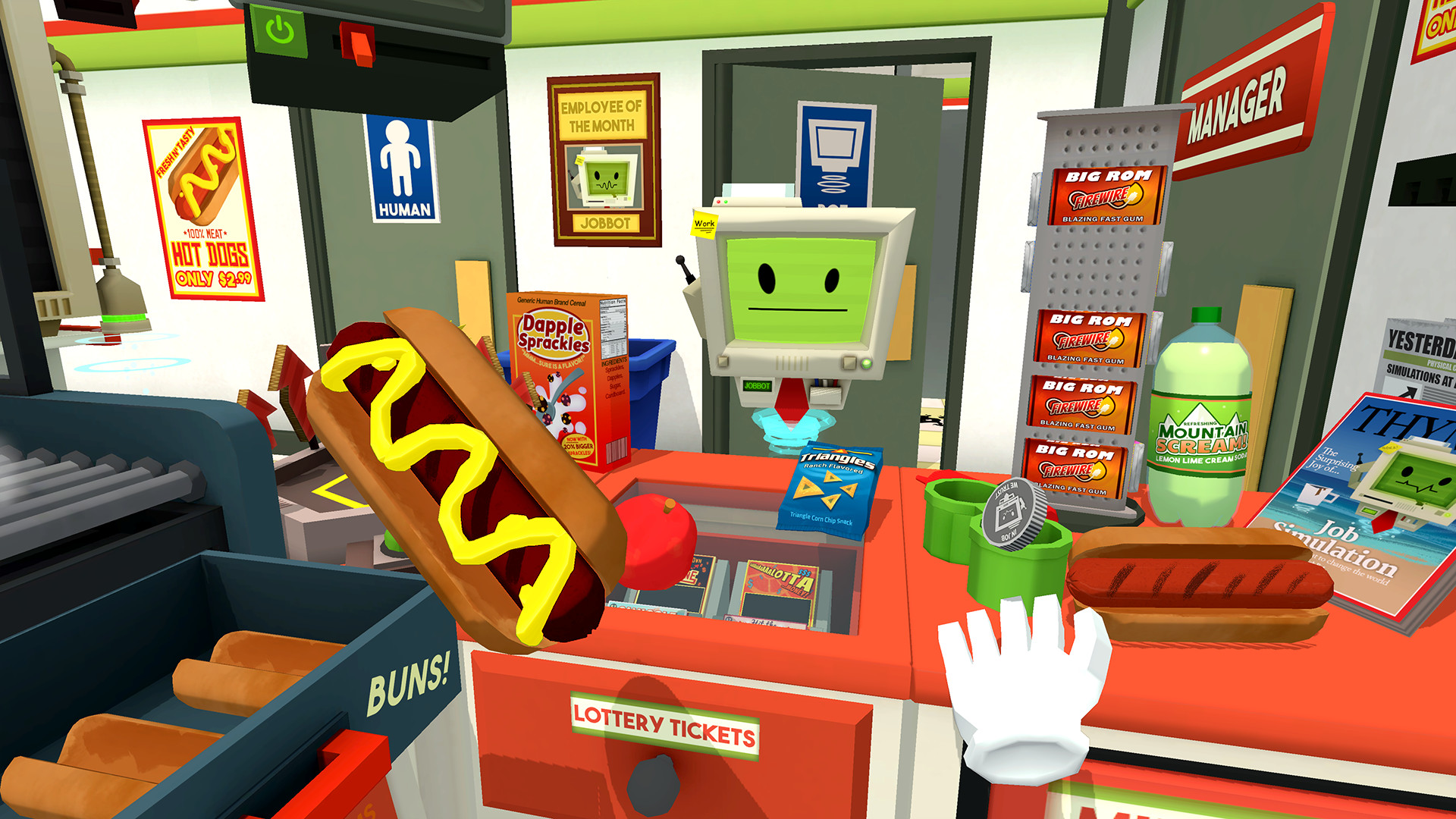 A scene from Job Simulator game
