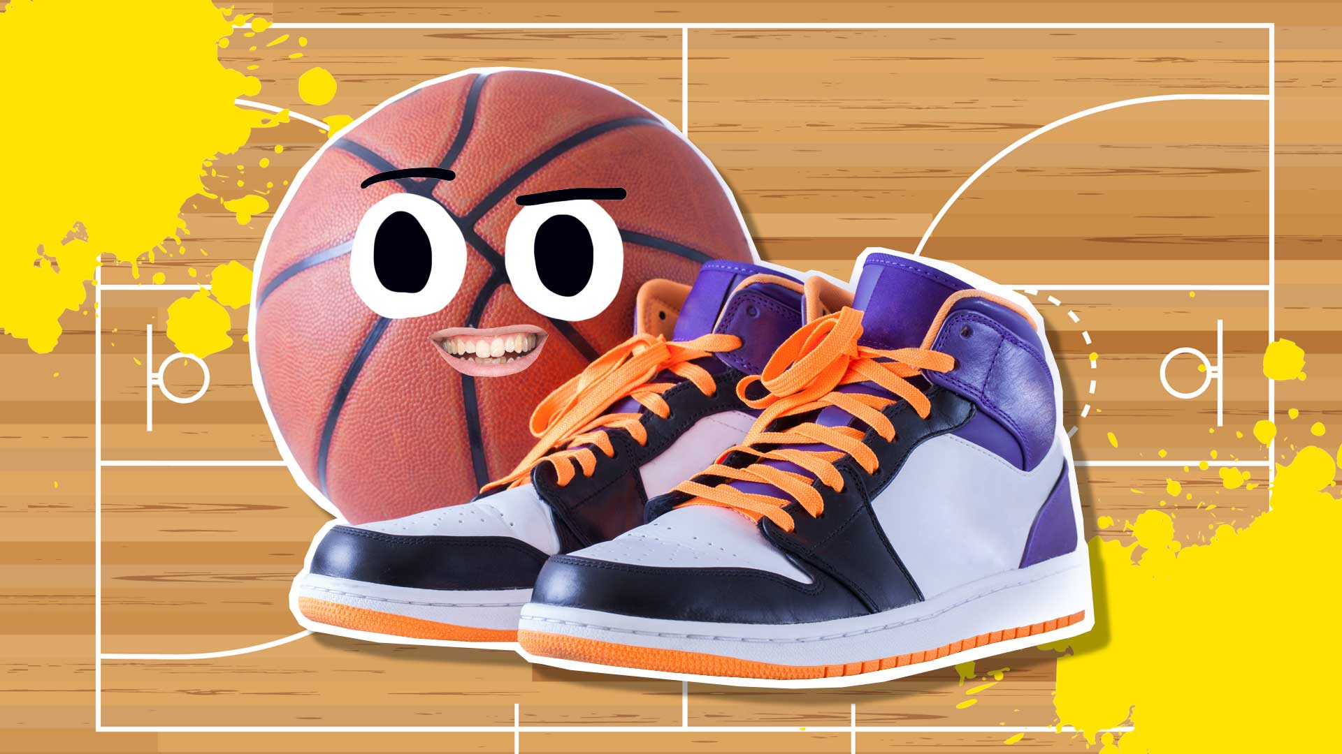 A pair of basketball boots