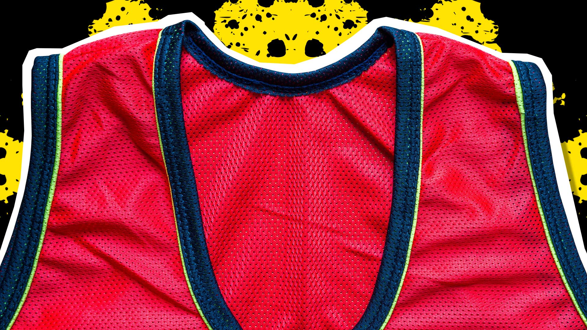 A red basketball vest
