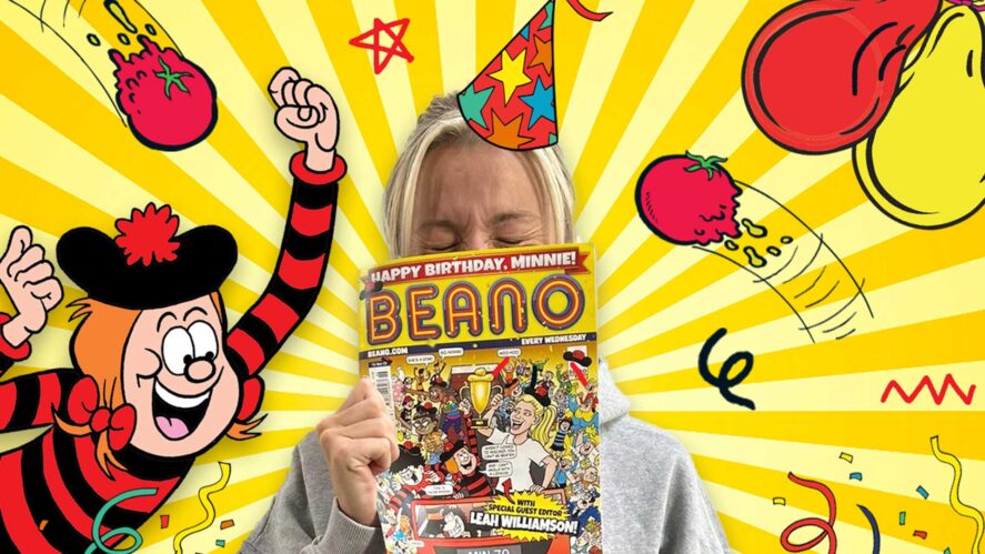 Beano comic featuring a Lioness and Minnie