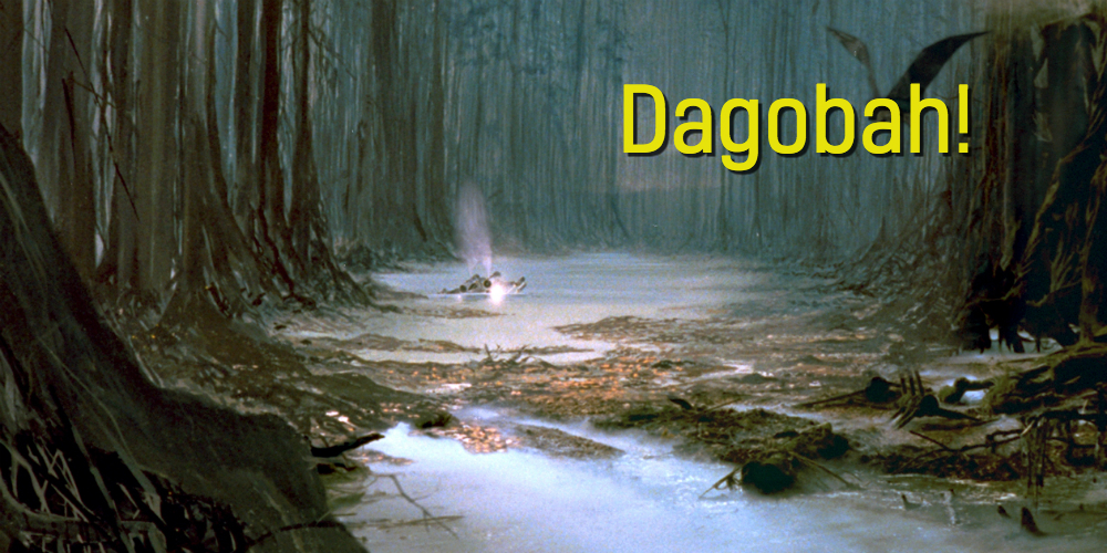 An image of the Star Wars planet Dagobah